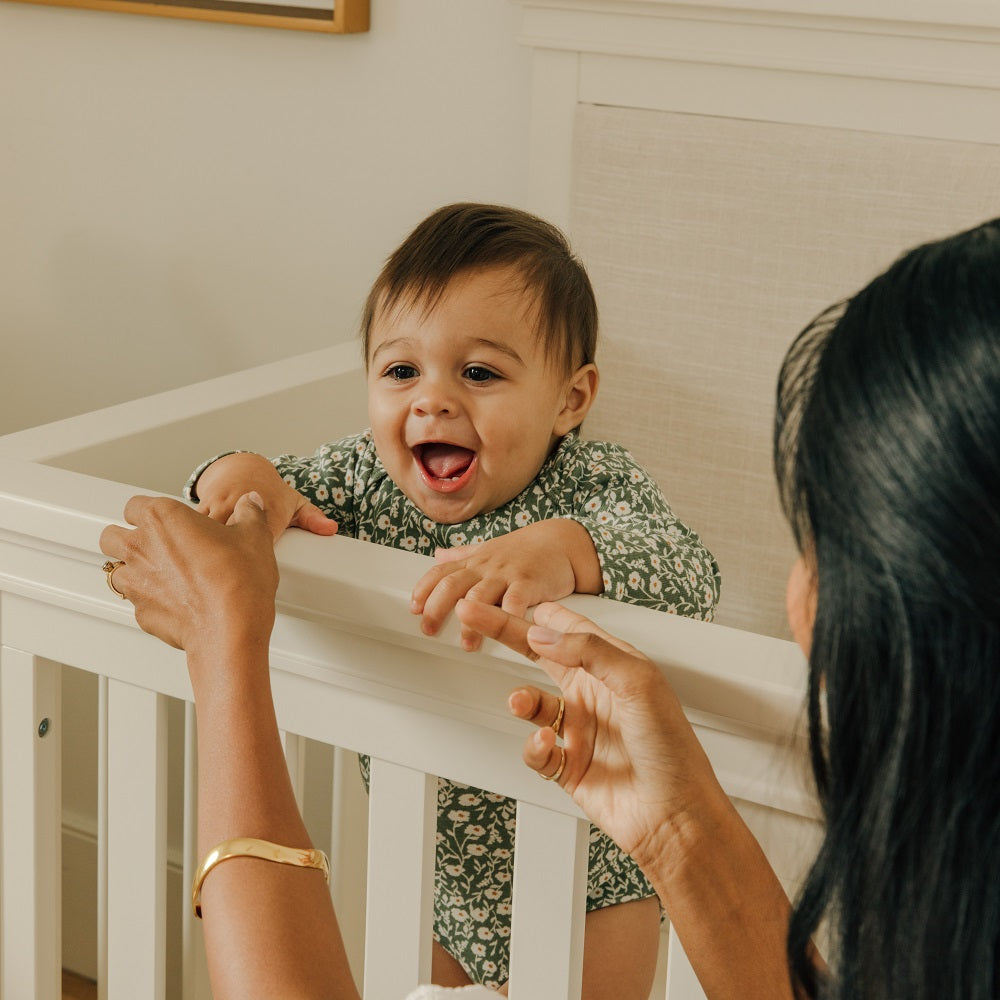 Baby in a crib