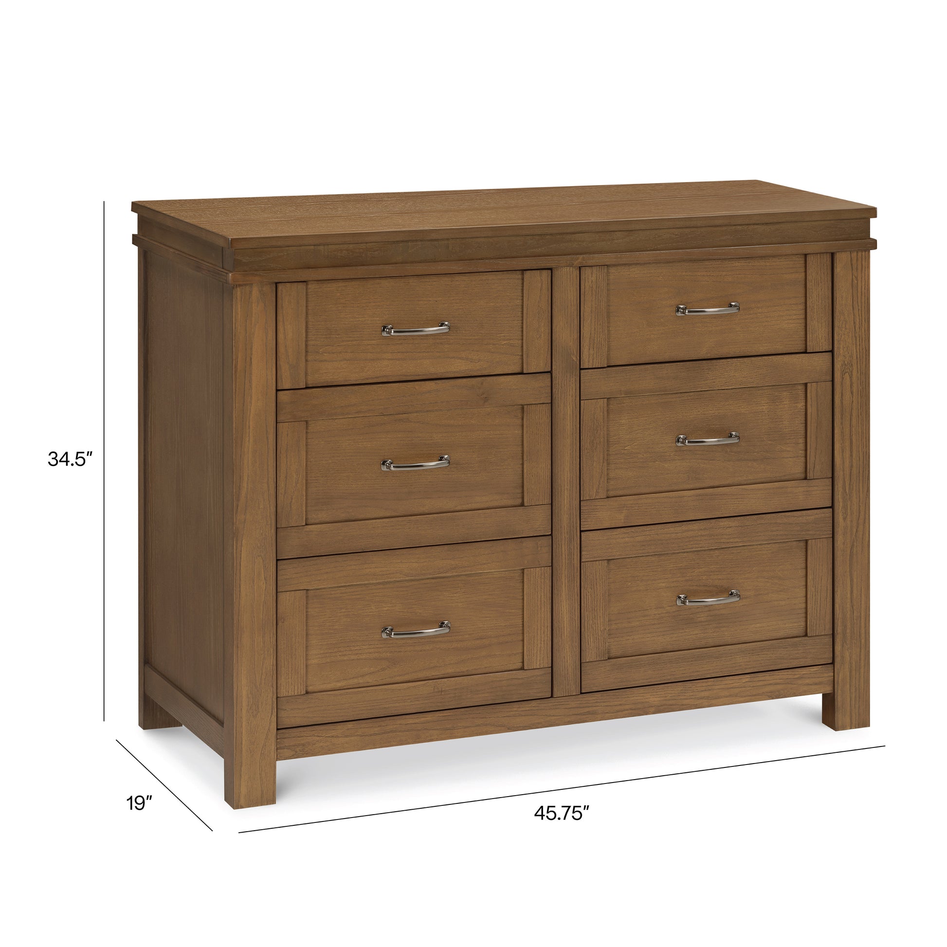 M21126SW,Wesley Farmhouse 6-Drawer Dresser in Stablewood