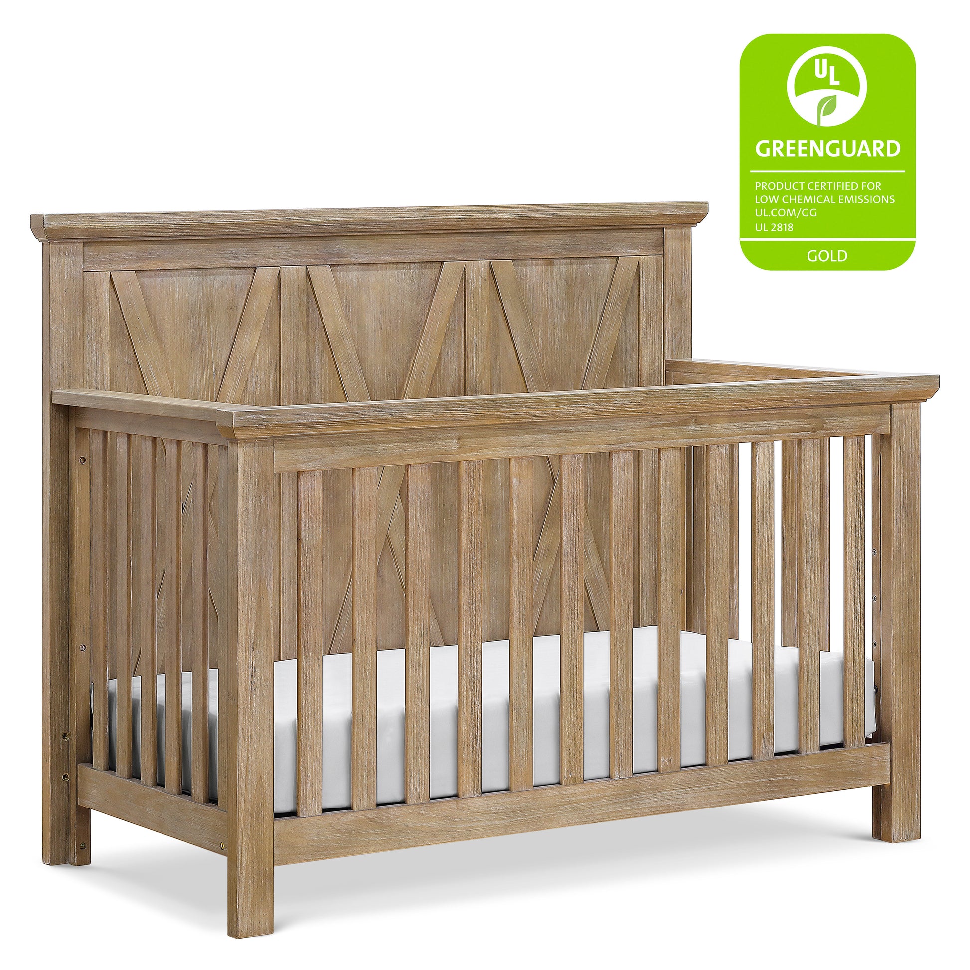 B14501DF,Emory Farmhouse 4-in-1 Convertible Crib in Driftwood Finish