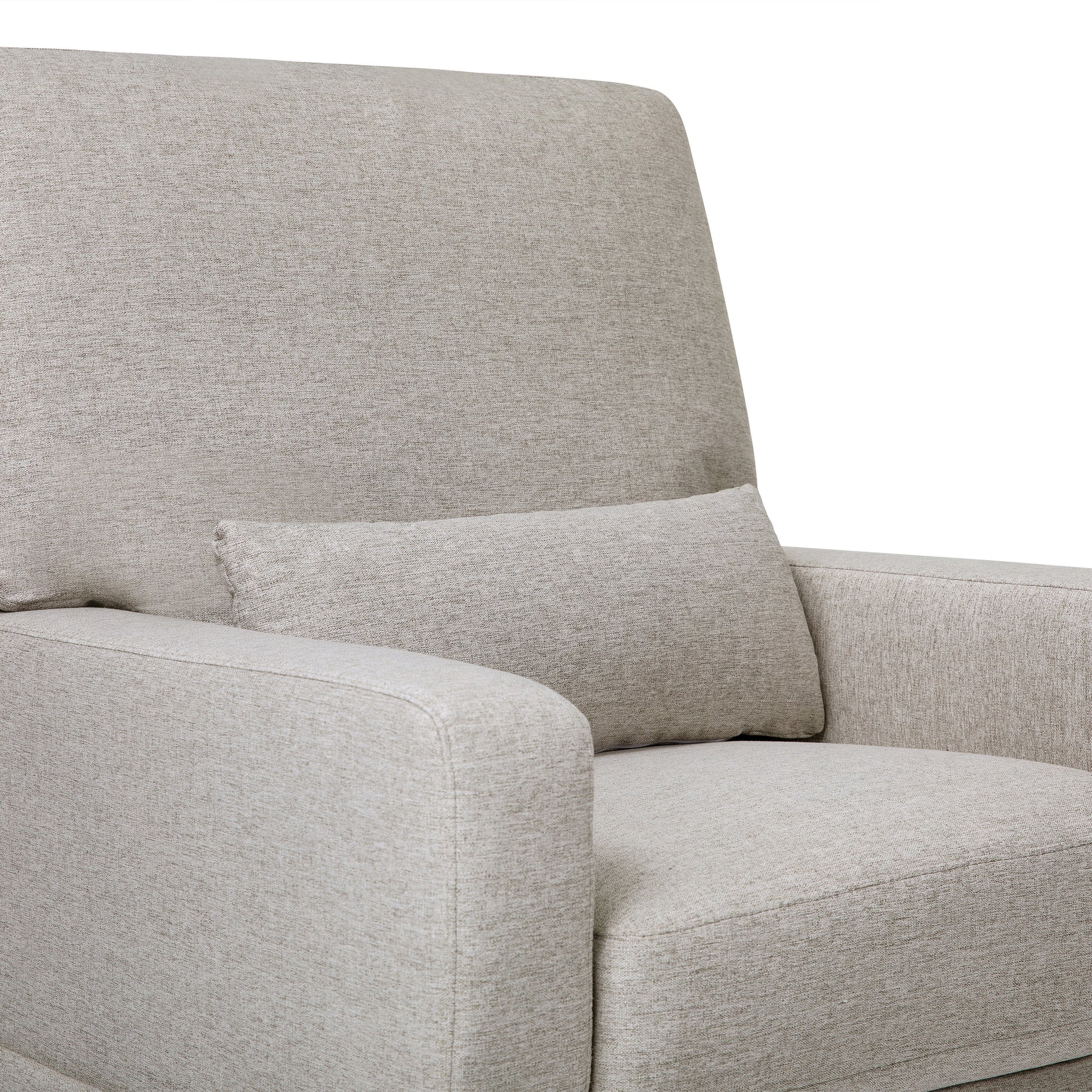 M21787PGEW,Crawford Pillowback Comfort Swivel Glider in Performance Grey Eco-Weave