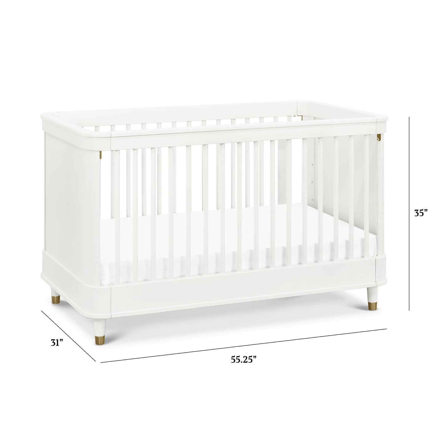 B14301RW,Tanner 3-in-1 Convertible Crib in Warm White