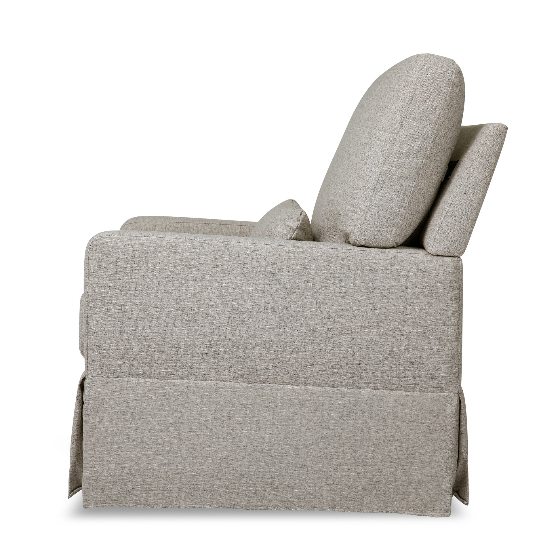 M21787PGEW,Crawford Pillowback Comfort Swivel Glider in Performance Grey Eco-Weave