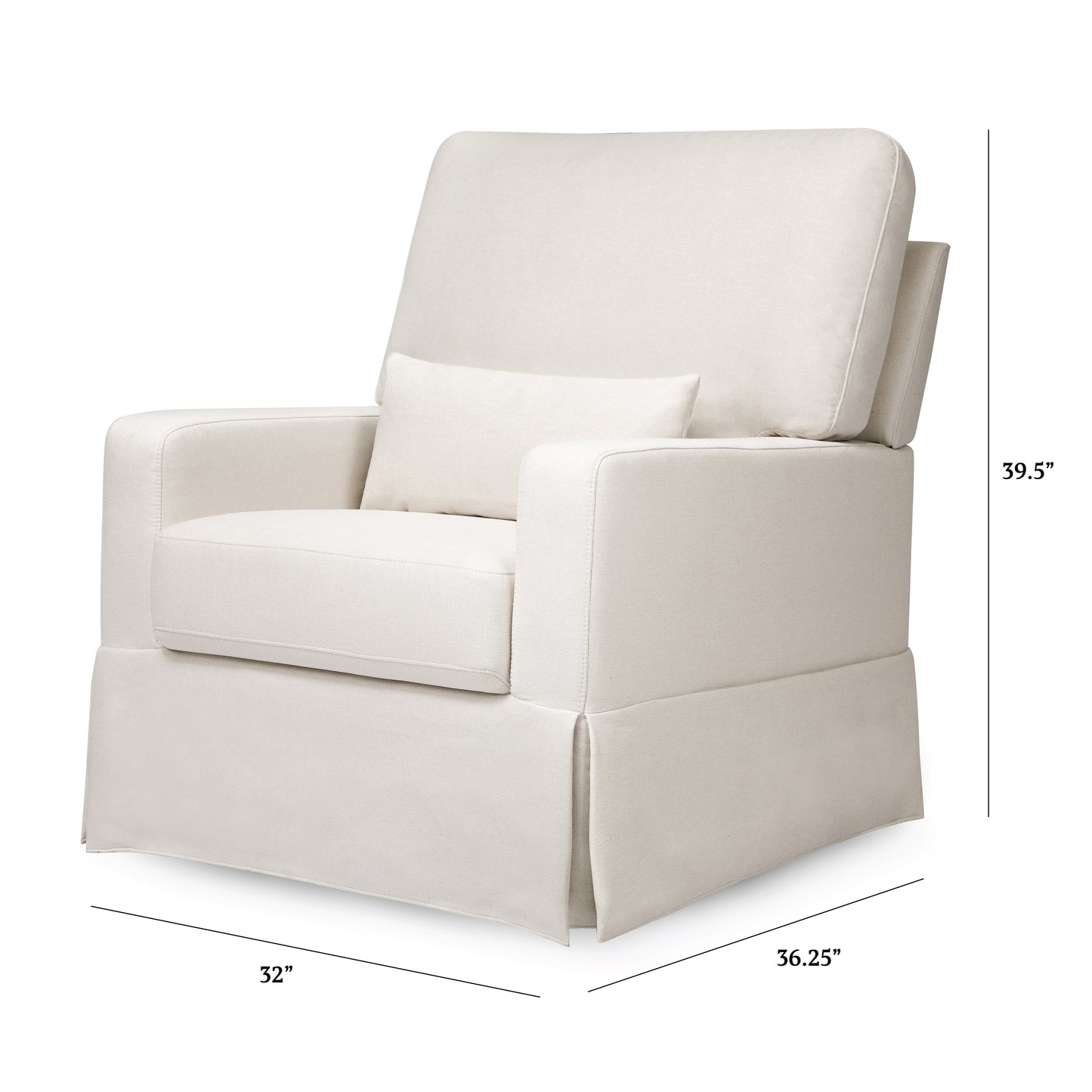 M21787PCMEW,Crawford Pillowback Comfort Swivel Glider in Performance Cream Eco-Weave