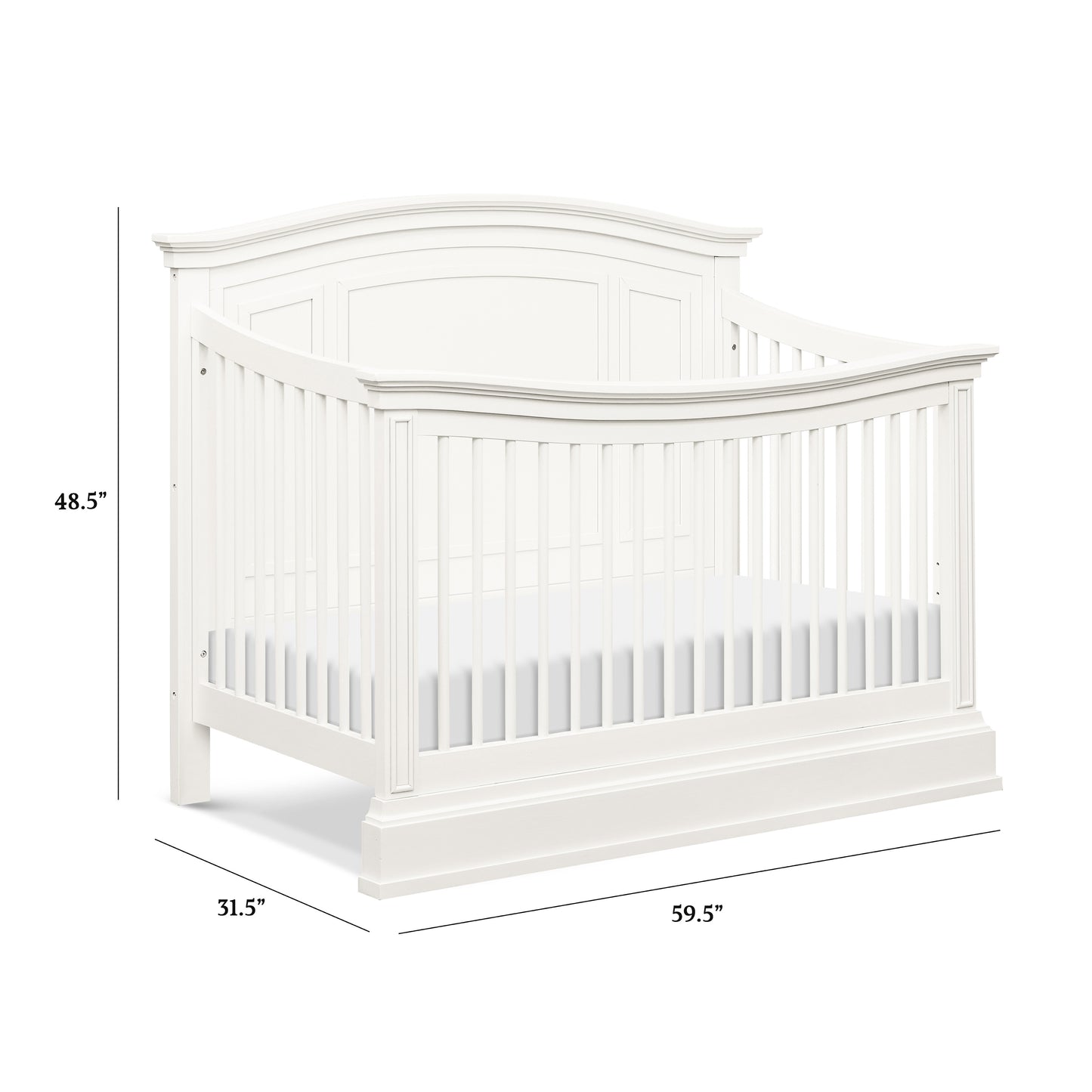 M18301RW,Durham 4-in-1 Convertible Crib in Warm White