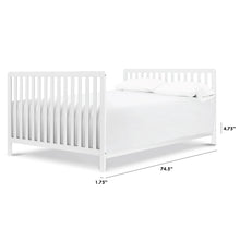 M5789W,Hidden Hardware Twin/Full Size Bed Conversion Kit In White Finish