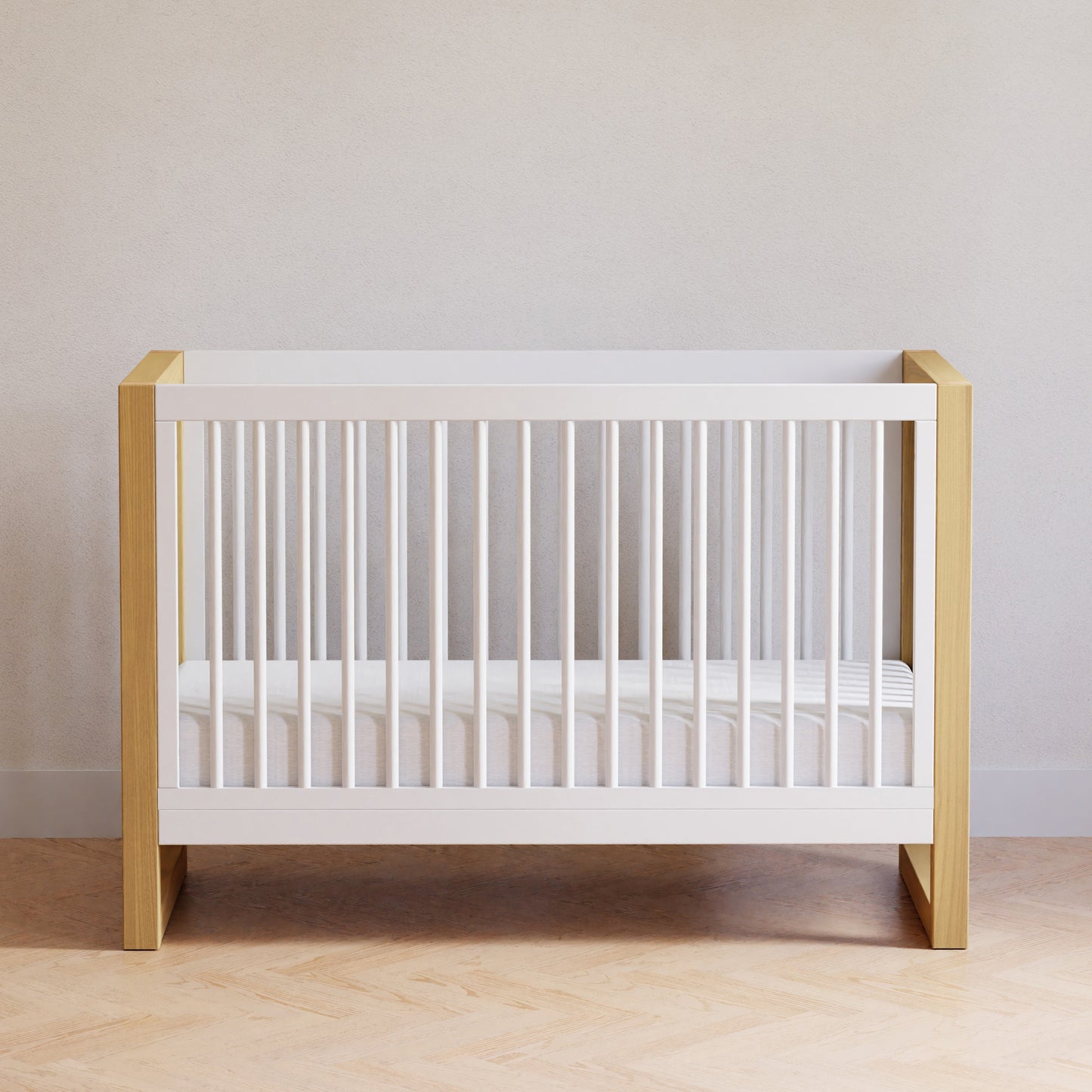 M23301RWHY,Nantucket 3-in-1 Convertible Crib w/Toddler Bed Conversion Kit in Warm White/Honey