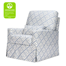 M21787BLT,Sarah Flint x Namesake Crawford Swivel Glider in Blue Lattice Performance Eco-Weave