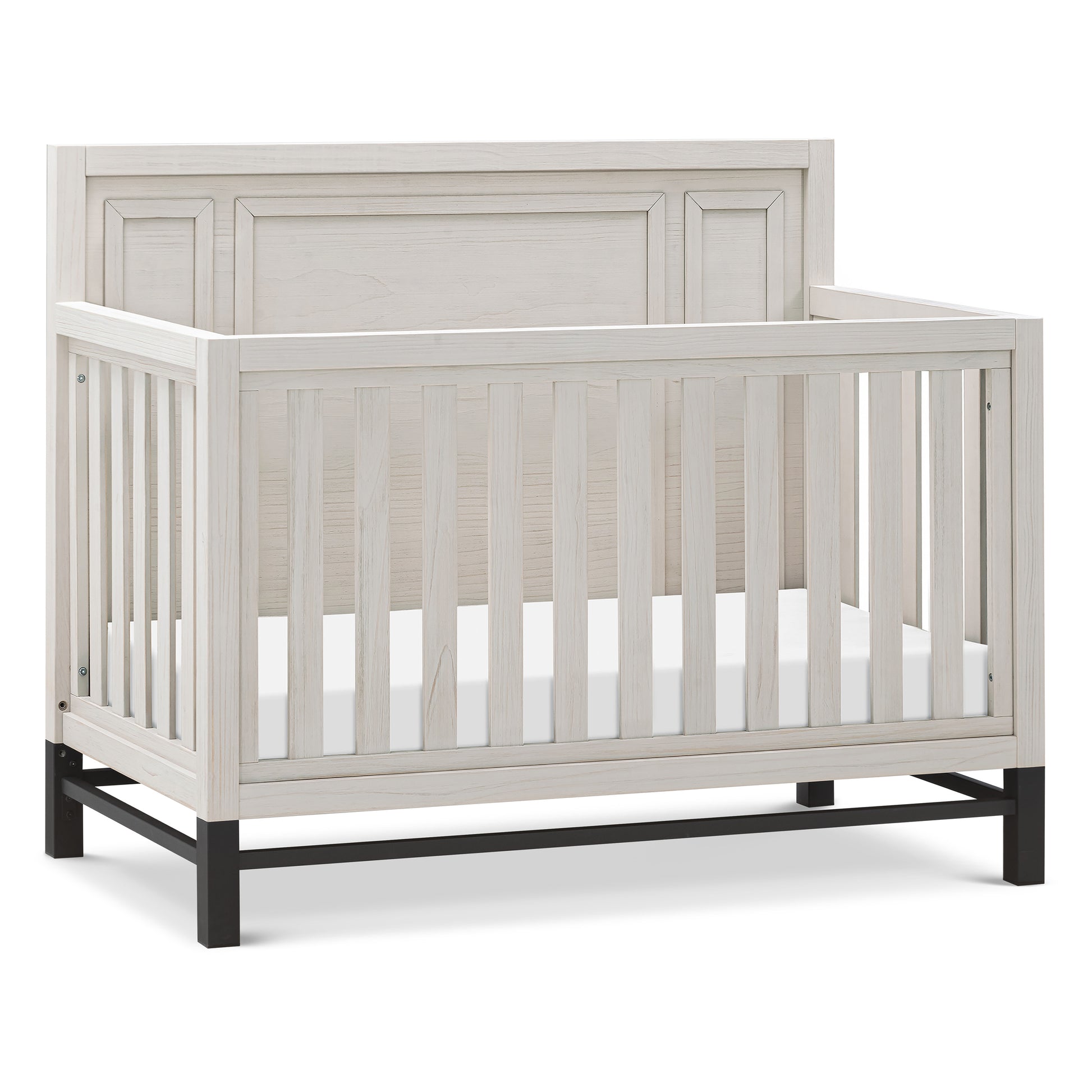 B25801WDF,Newbern 4-in-1 Convertible Crib in White Driftwood