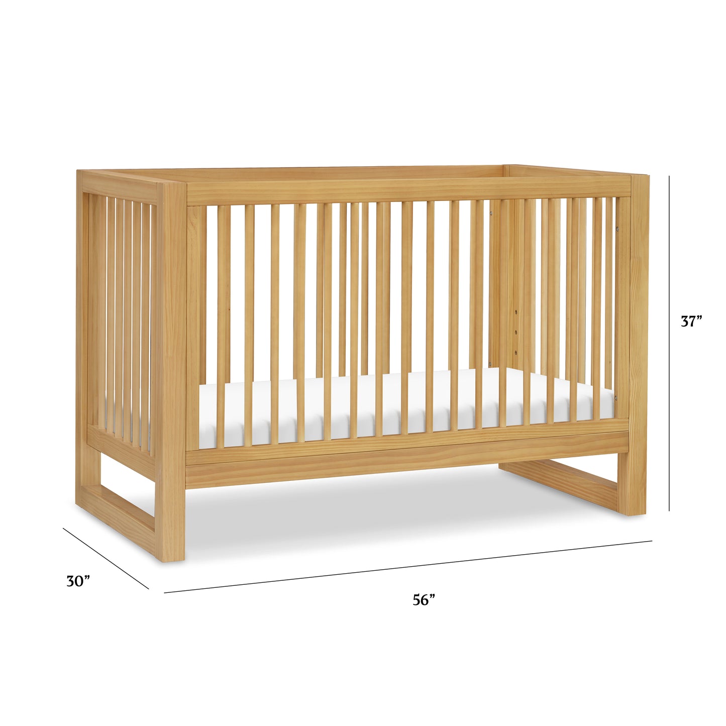 M23301HY,Nantucket 3-in-1 Convertible Crib w/Toddler Bed Conversion Kit in Honey