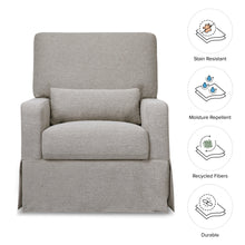 M21787PGEW,Crawford Pillowback Comfort Swivel Glider in Performance Grey Eco-Weave