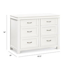 M21126HW,Wesley Farmhouse 6-Drawer Dresser in Heirloom White