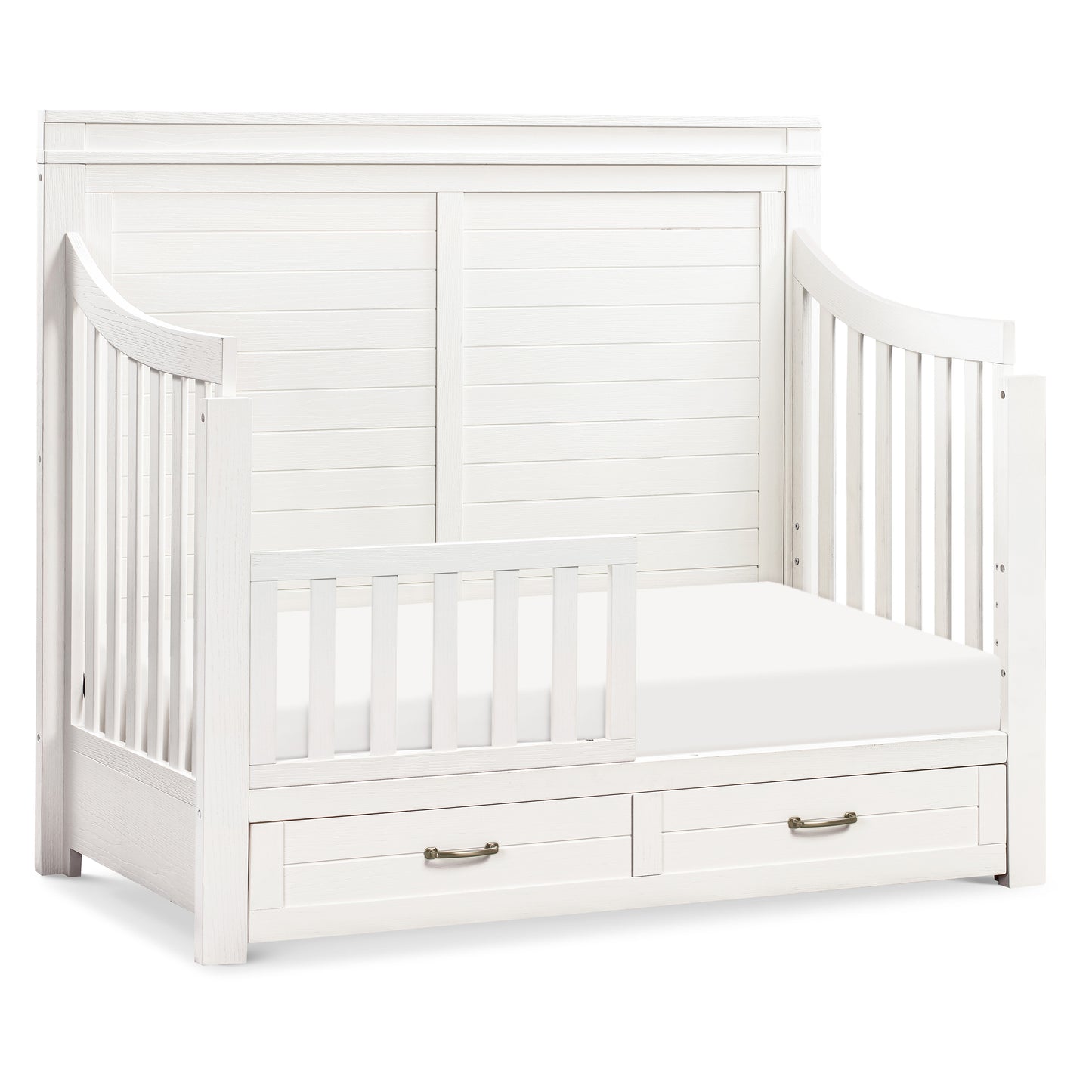 M21101HW,Wesley Farmhouse 4-in-1 Convertible Crib in Heirloom White