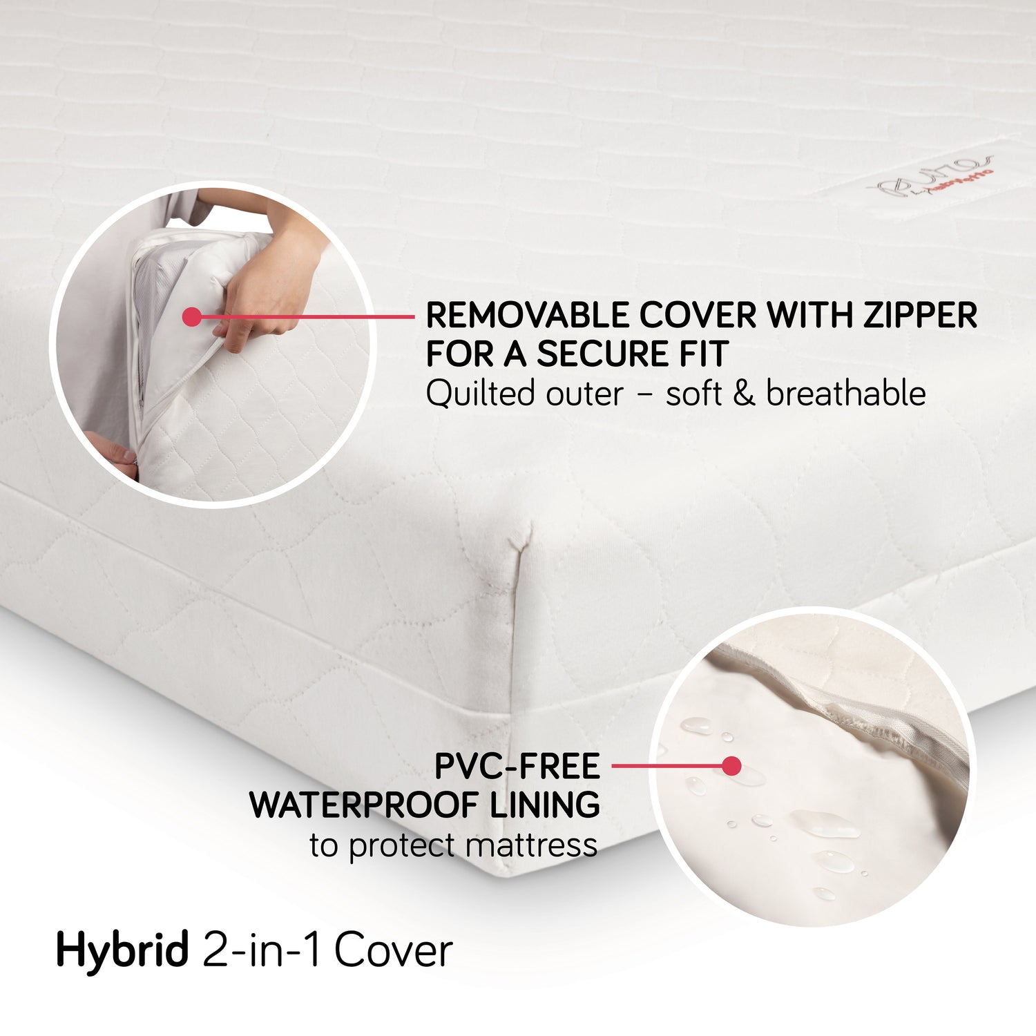 M5321C,Pure Core Non-Toxic Crib Mattress with Hybrid Cover