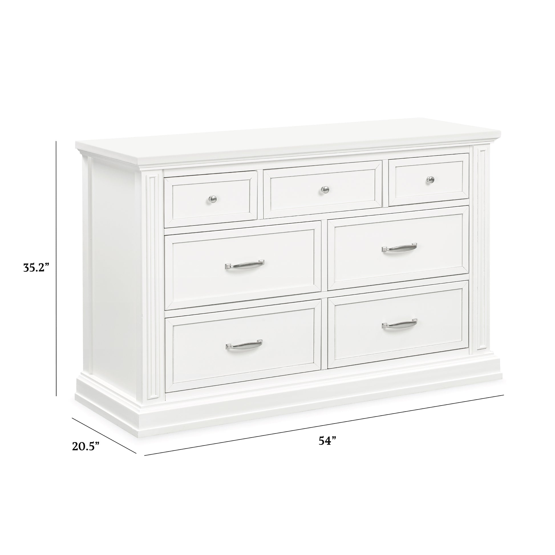 M18316RW,Durham 7-Drawer Dresser in Warm White