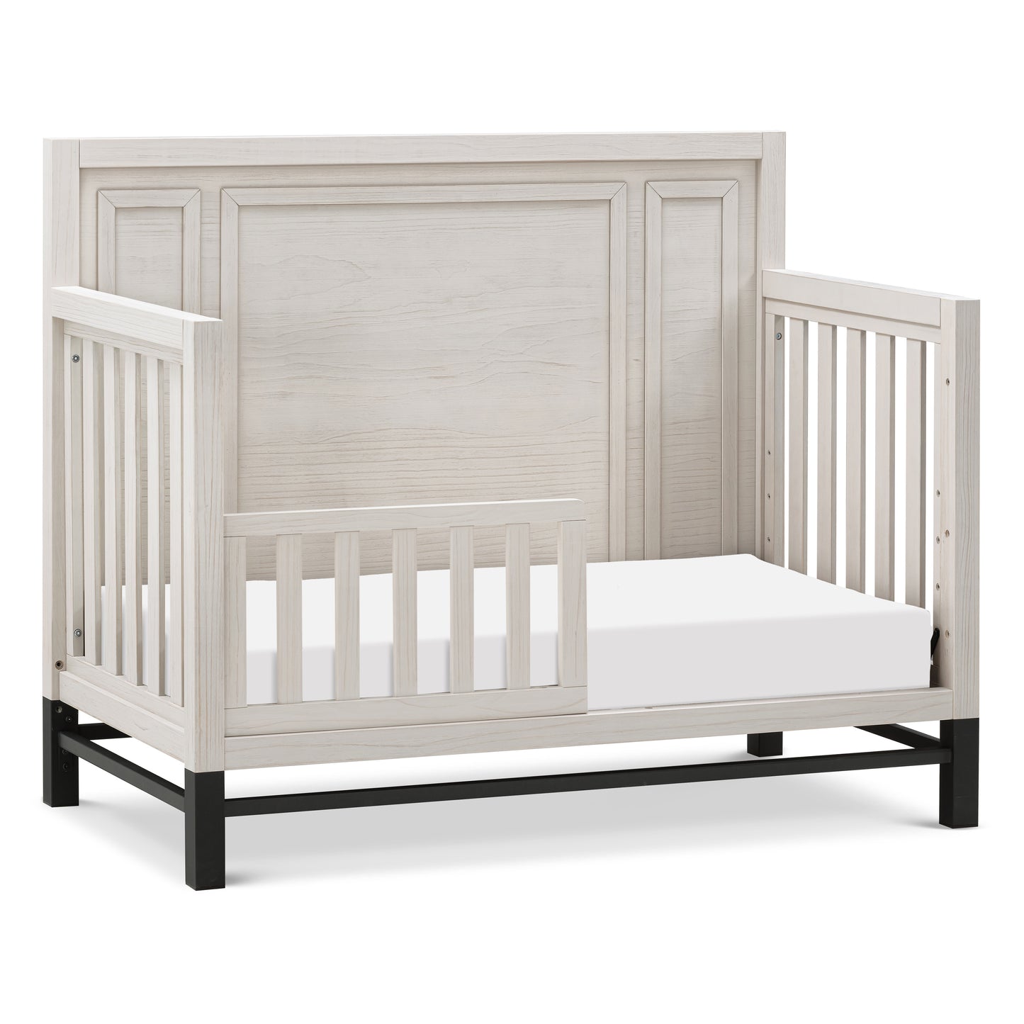 B25801WDF,Newbern 4-in-1 Convertible Crib in White Driftwood