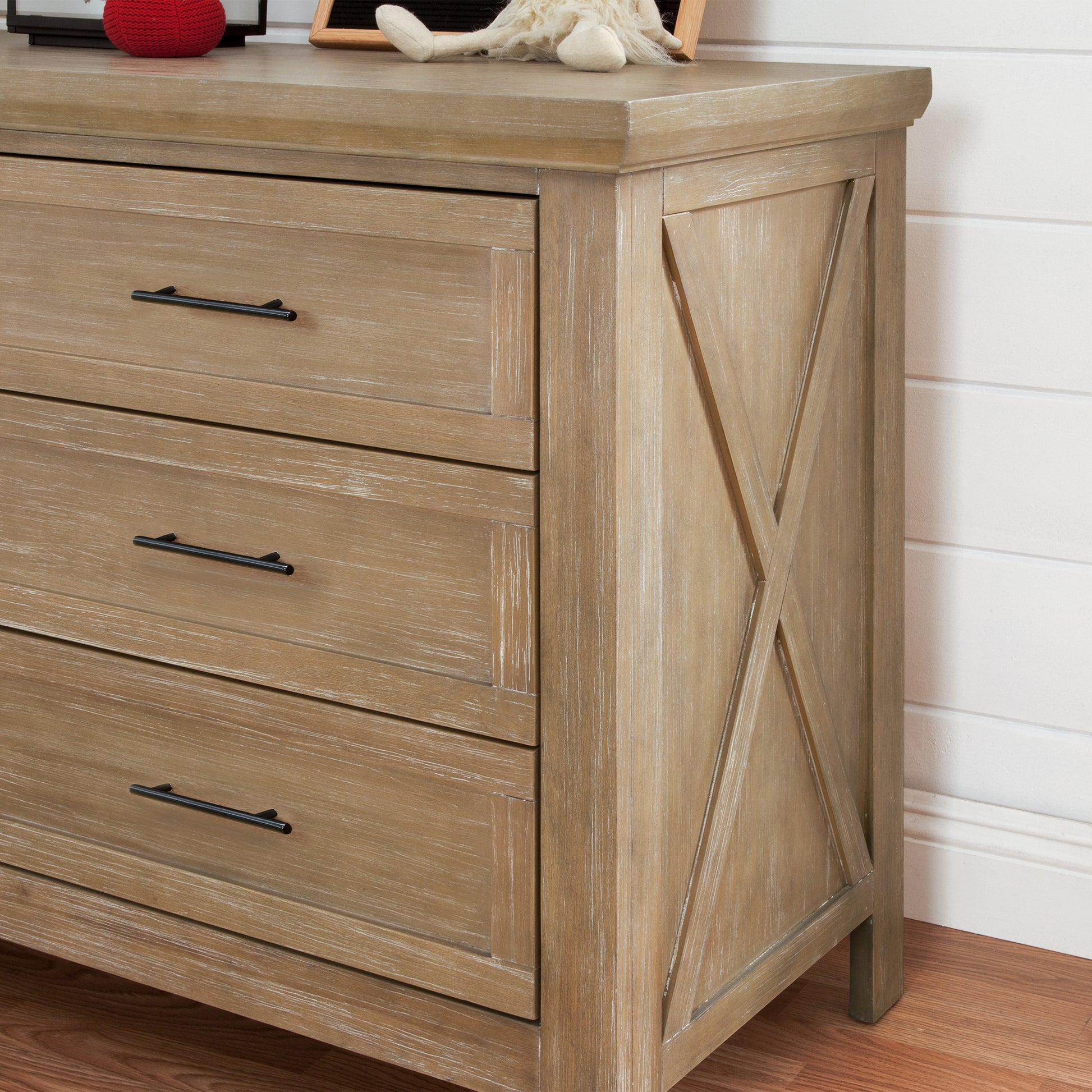 B14516DF,Emory Farmhouse 6-Drawer Dresser in Driftwood Finish