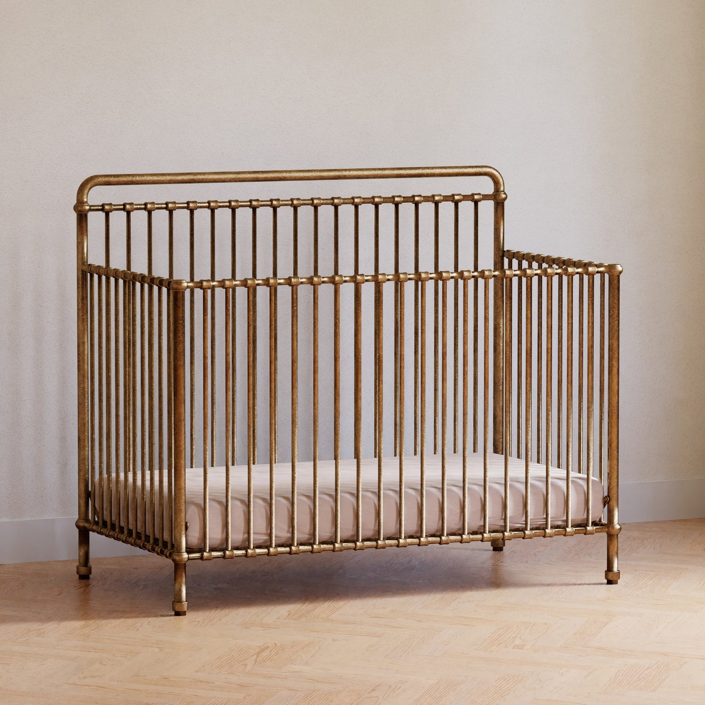 M15301VG,Winston 4-in-1 Convertible Crib in Vintage Gold