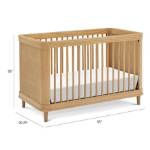 M23701HYHC,Marin with Cane 3-in-1 Convertible Crib in Honey and Honey Cane