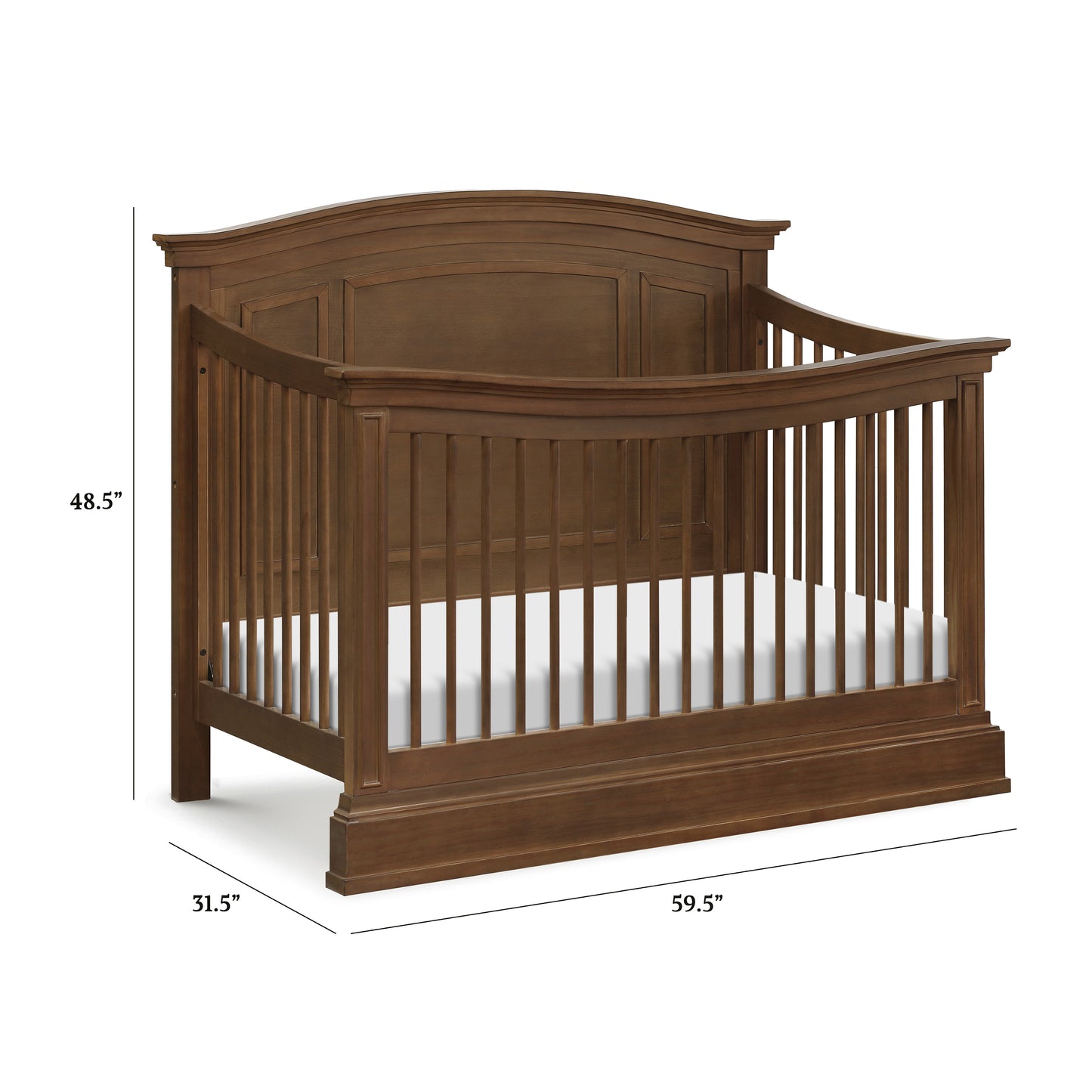 M18301DB,Durham 4-in-1 Convertible Crib in Derby Brown