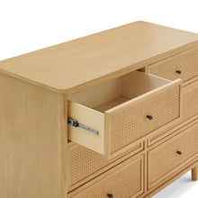 M23716HYHC,Marin with Cane 6 Drawer Assembled Dresser in Honey and Honey Cane