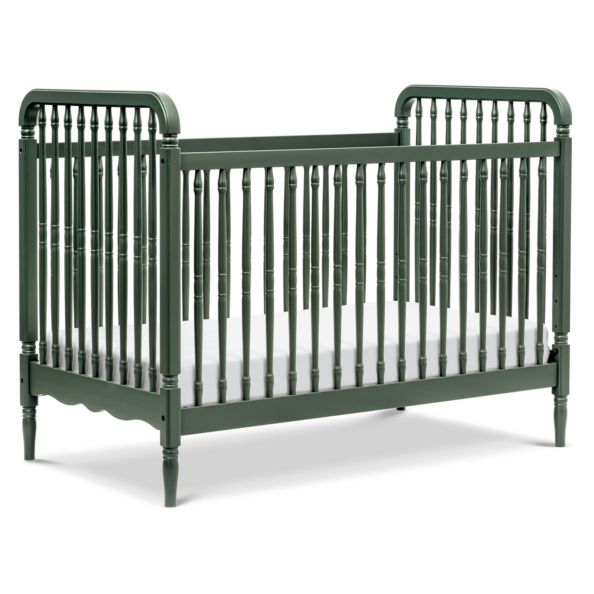 M7101FRGR,Liberty 3-in-1 Convertible Spindle Crib w/Toddler Bed Conversion Kit in Forest Green