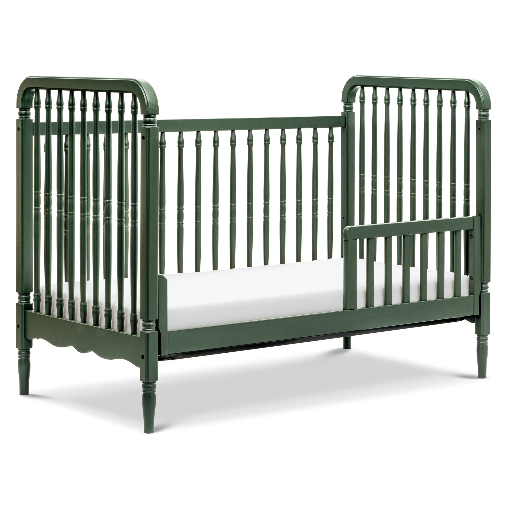 M7101FRGR,Liberty 3-in-1 Convertible Spindle Crib w/Toddler Bed Conversion Kit in Forest Green