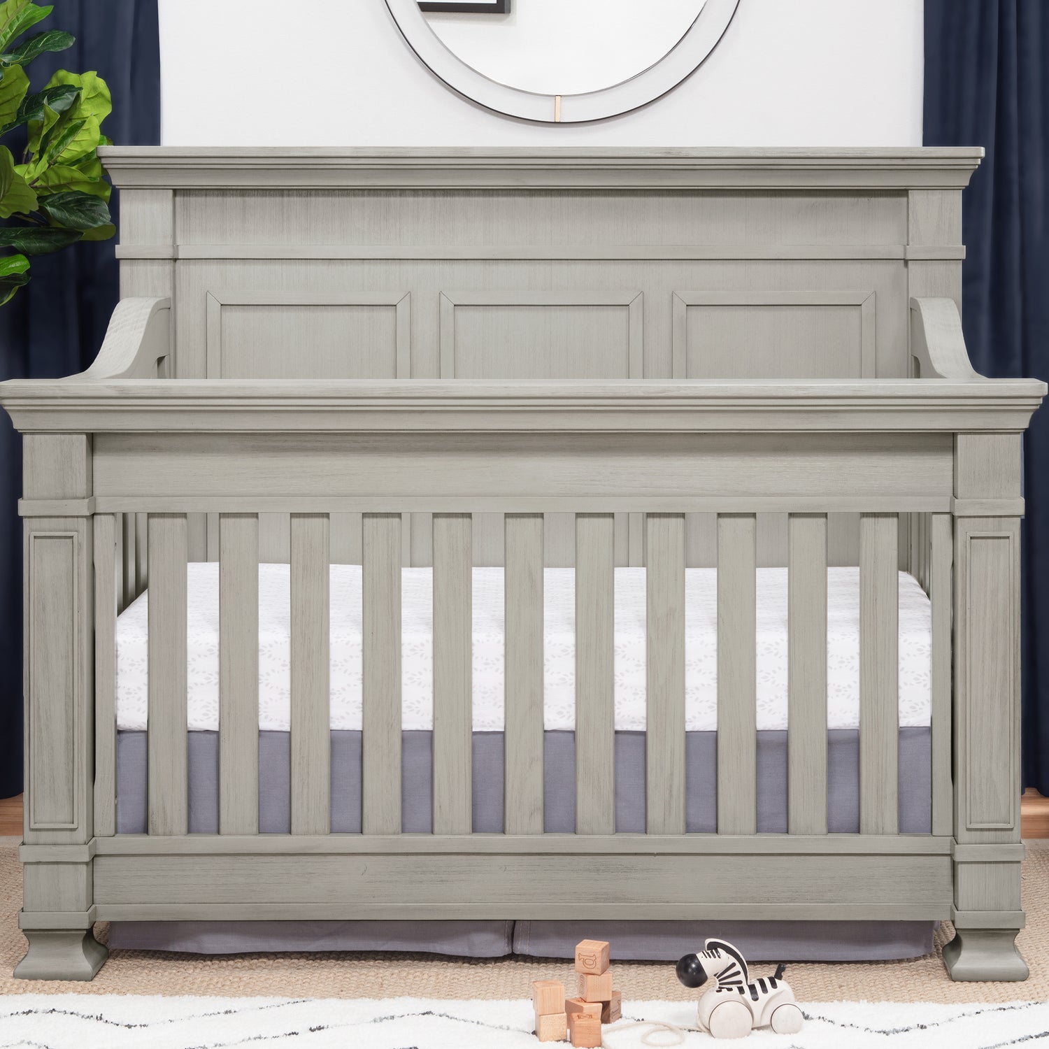 M7601LF,Tillen 4-in-1 Convertible Crib in London Fog