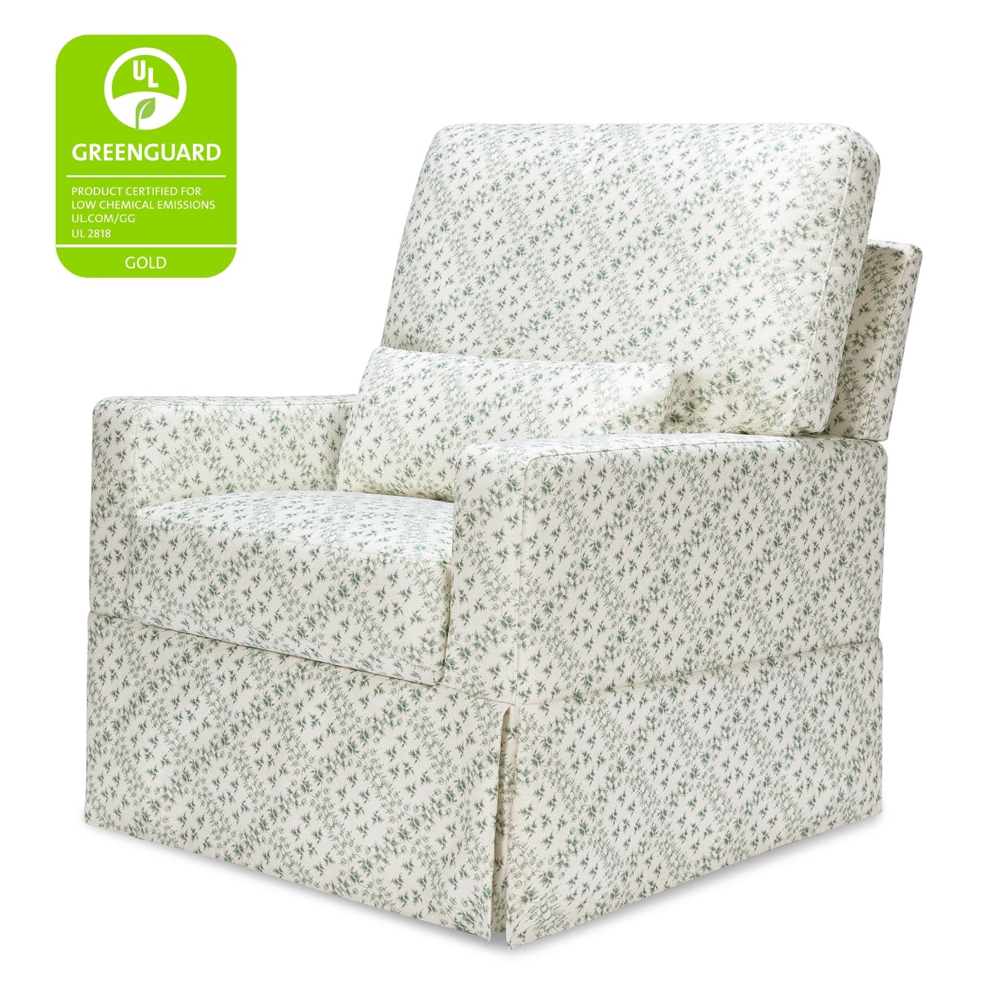 M21787GLT,Sarah Flint x Namesake Crawford Swivel Glider in Green Lattice Performance Eco-Weave