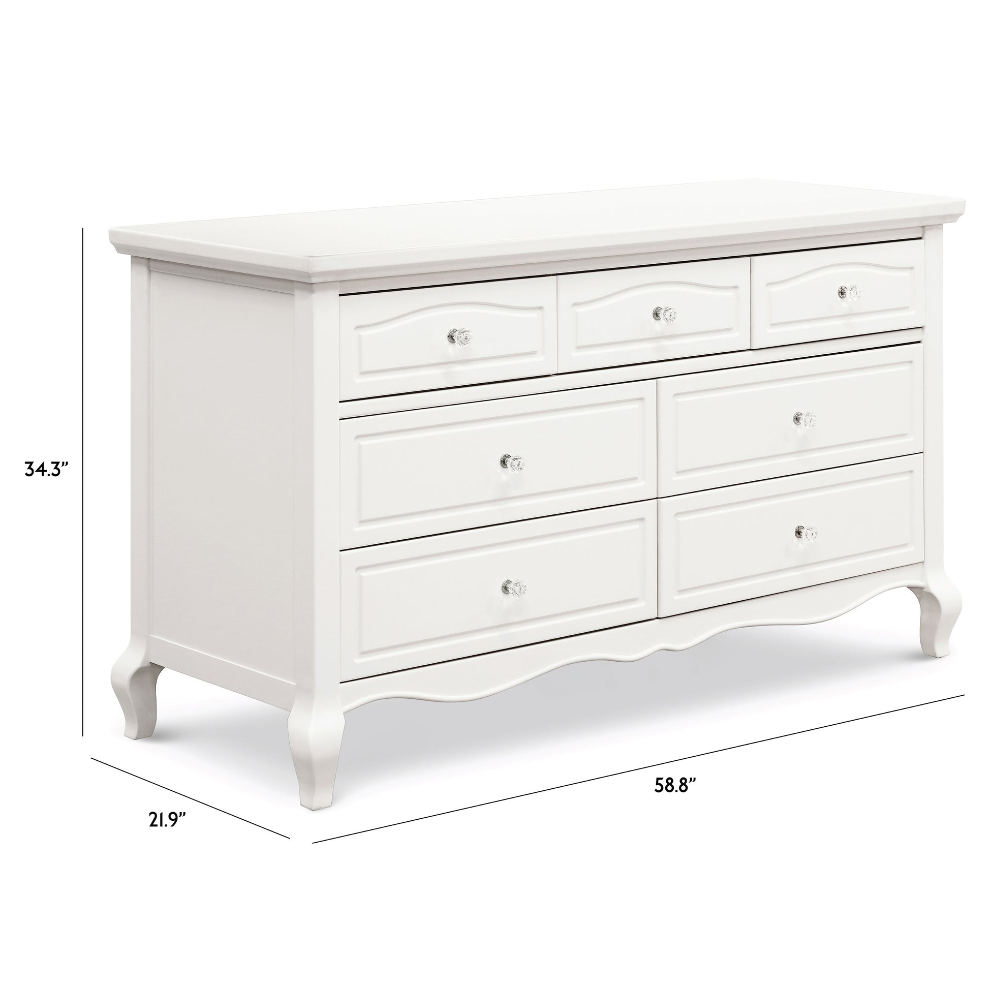 B19616RW,Mirabelle 7-Drawer Dresser in Warm White