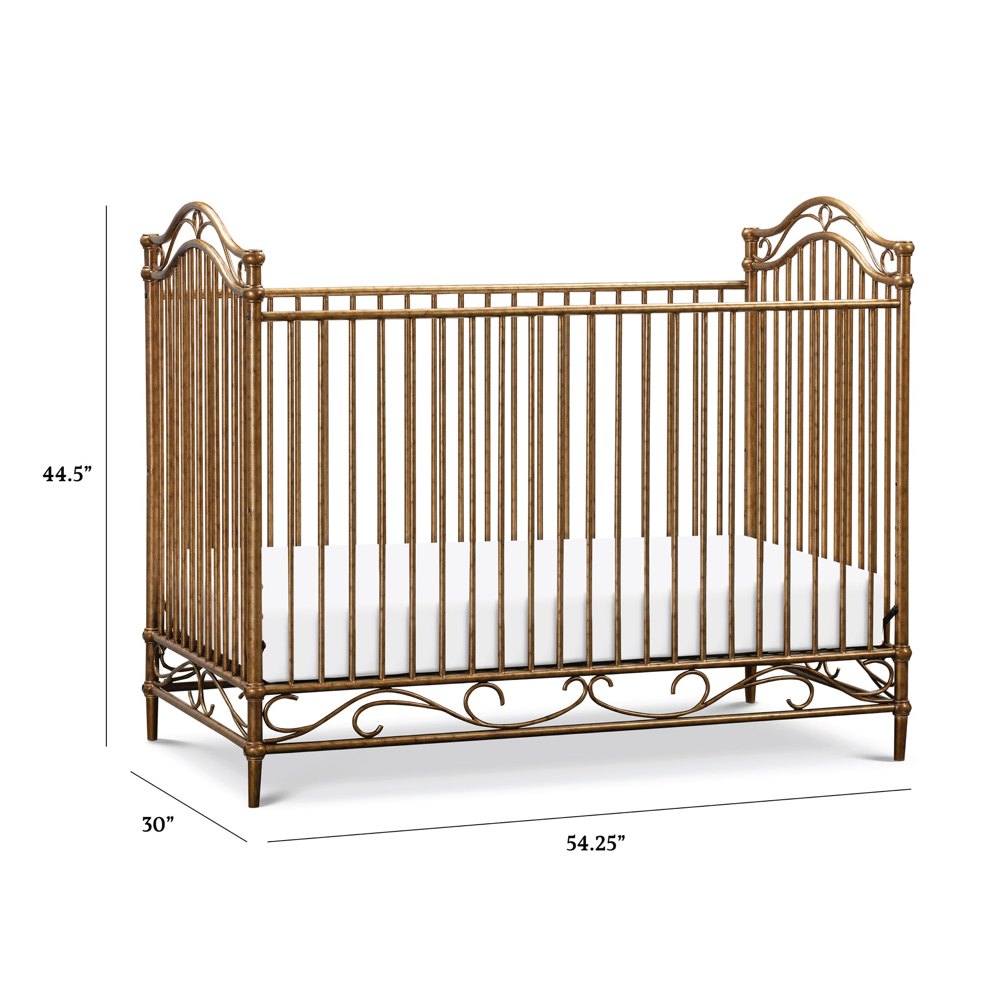 M21301VG,Camellia 3-in-1 Convertible Crib in Vintage Gold