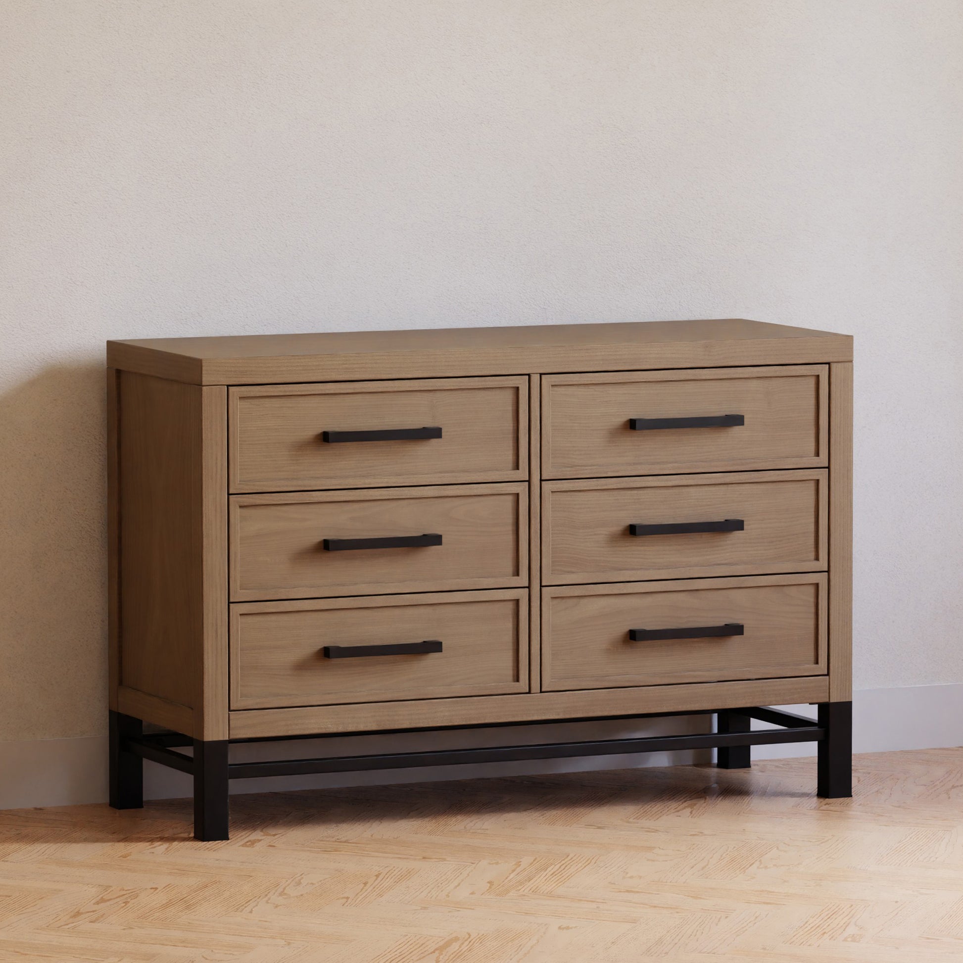 B25816DF,Newbern 6-Drawer Assembled Dresser in Driftwood