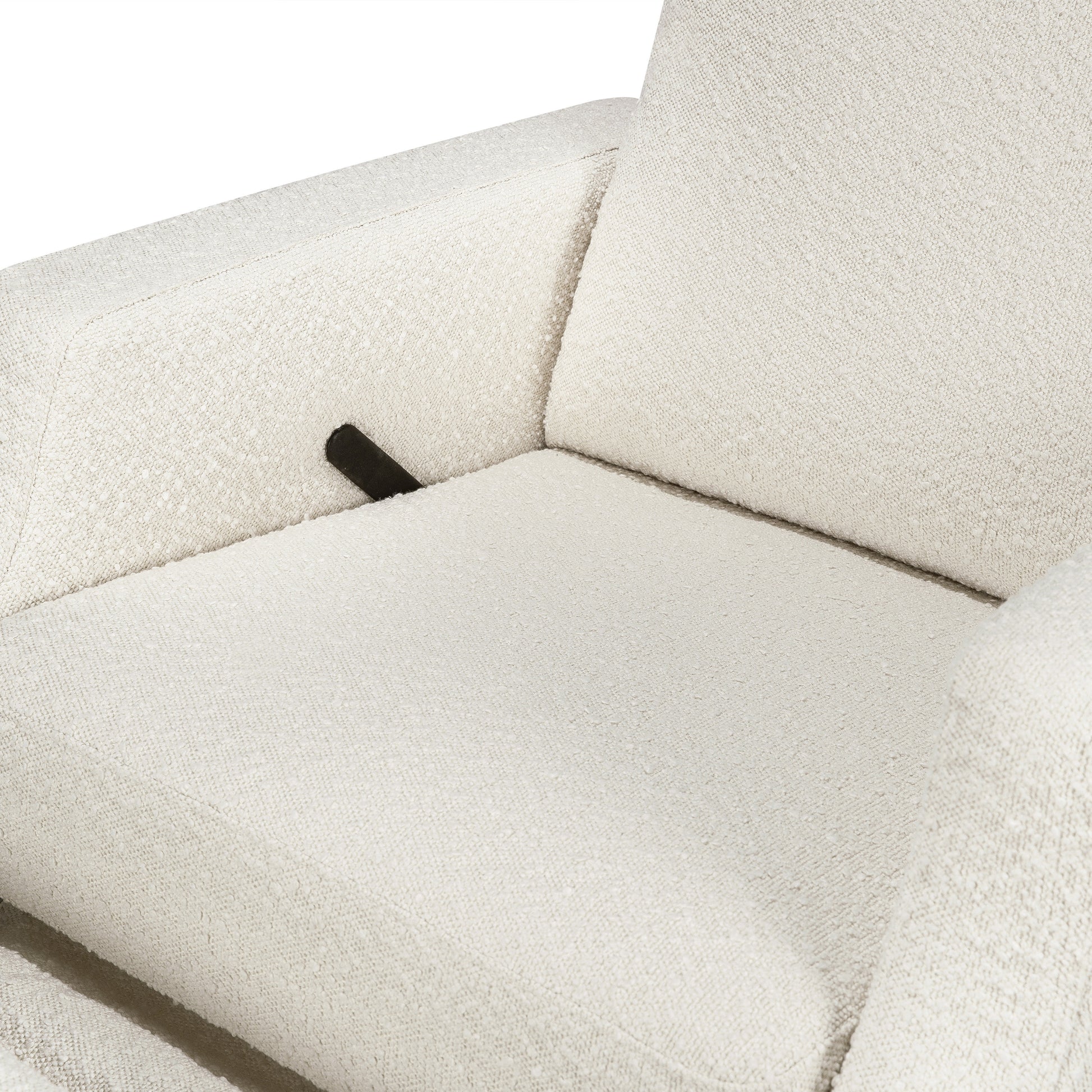 M22287WBLB,Crewe Recliner and Swivel Glider in Ivory Boucle w/Light Wood Base