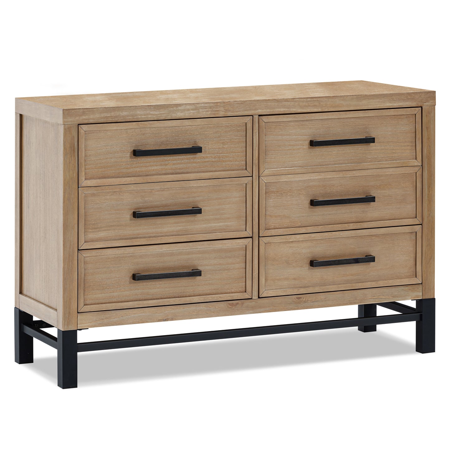 B25816DF,Newbern 6-Drawer Assembled Dresser in Driftwood