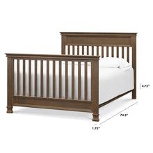 M5789MO,Hidden Hardware Twin/Full Size Bed Conversion Kit in Mocha