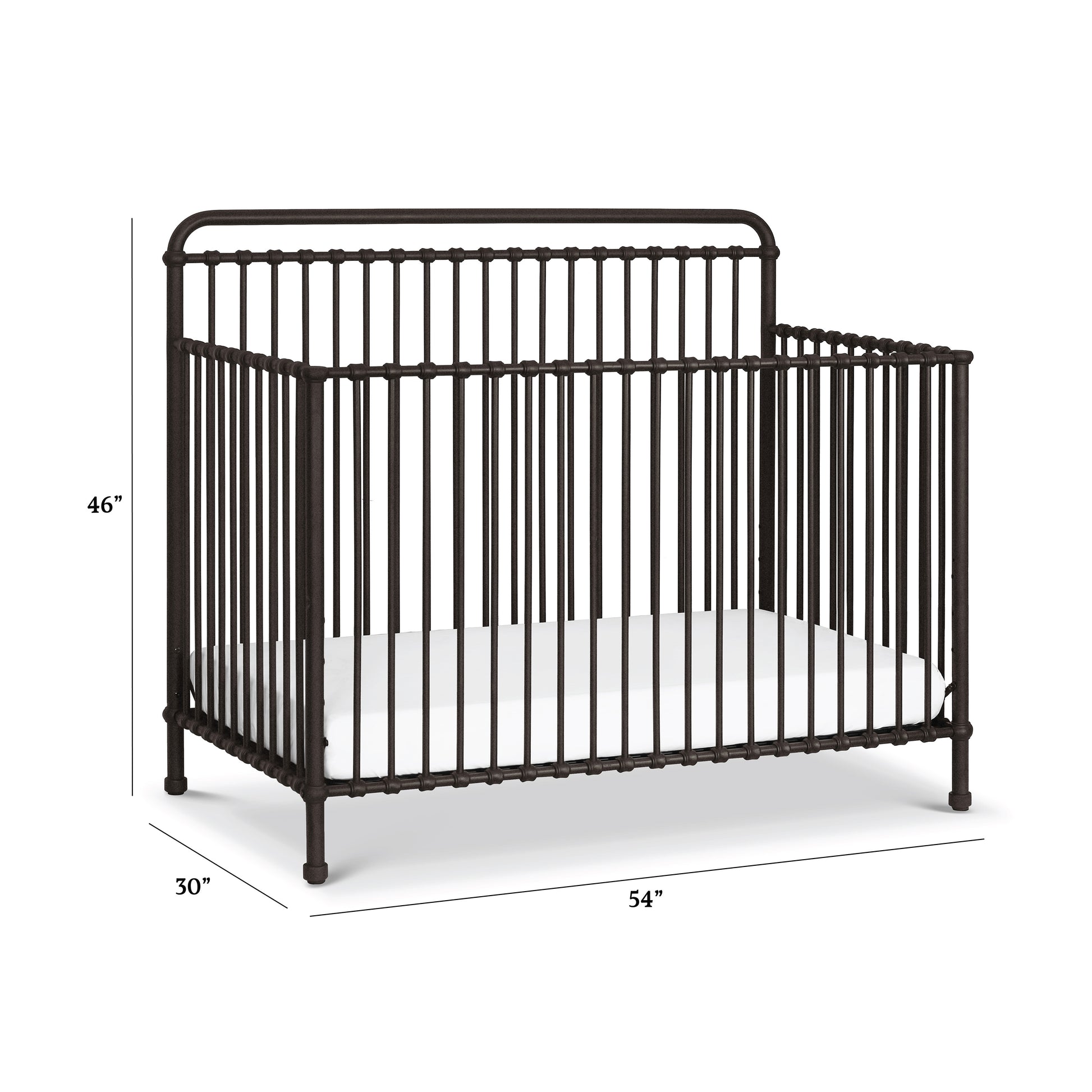 B15301UR,Winston 4-in-1 Convertible Crib in Vintage Iron