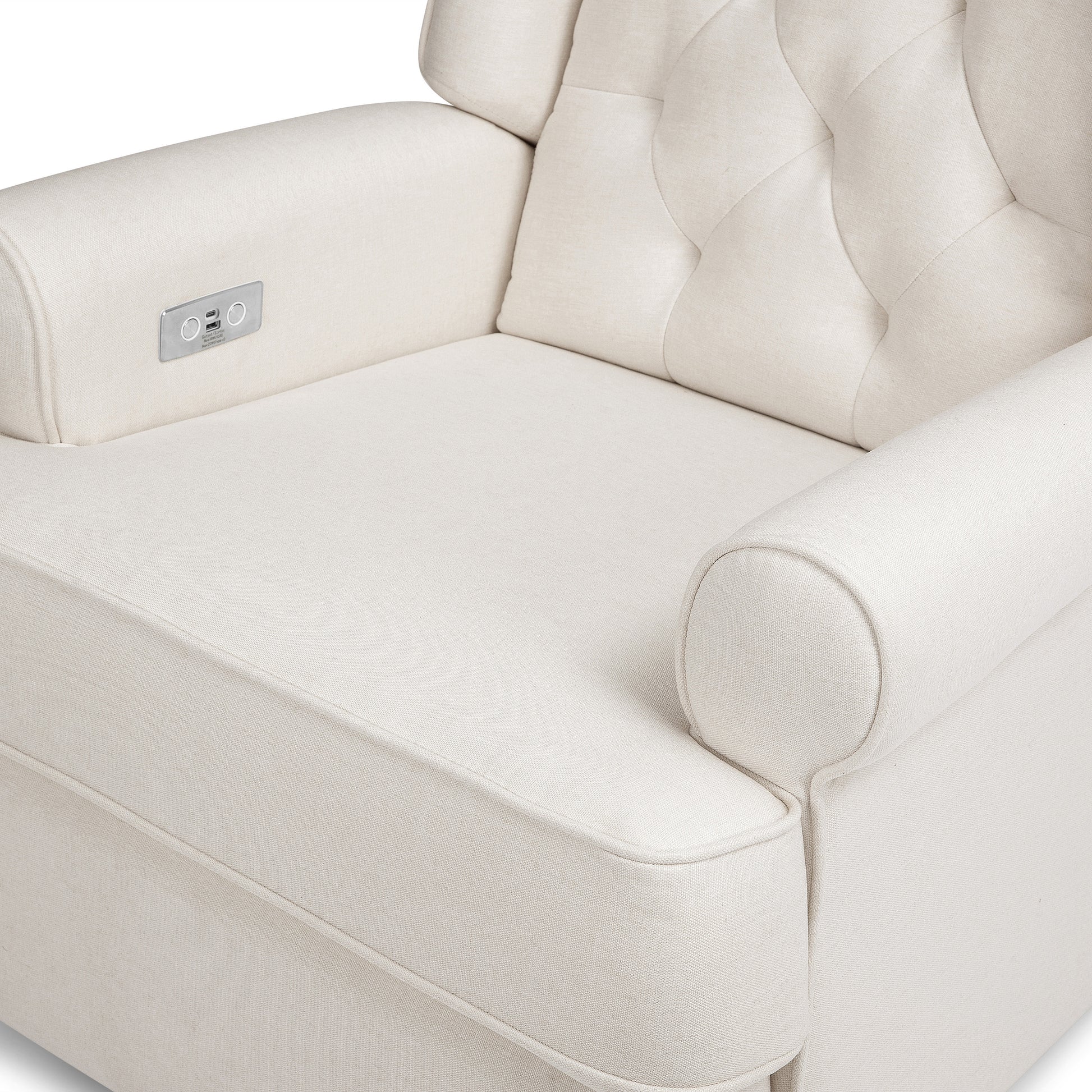 M21987PCMEW,Harbour Power Recliner in Performance Cream Eco-Weave