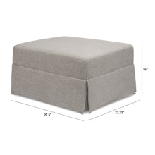M21785PGEW,Crawford Gliding Ottoman in Performance Grey Eco-Weave