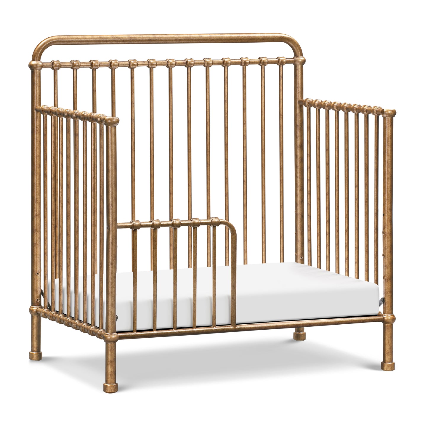 M15398VG,Winston 4-in-1 Convertible Mini Crib in Vintage Gold