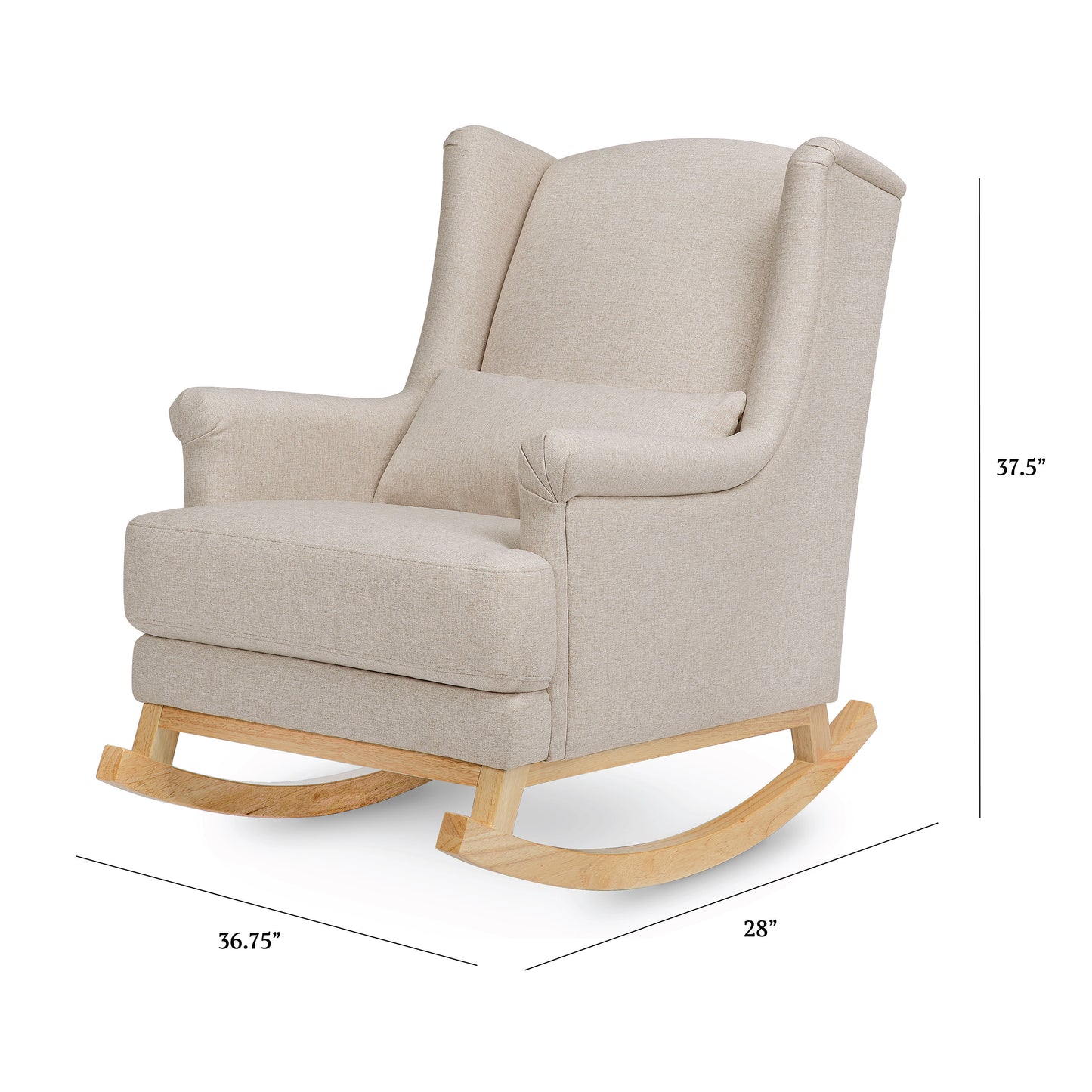 M19887PBEWL,Miranda Wingback Rocker in Performance Beach Eco-Weave w/Light Legs