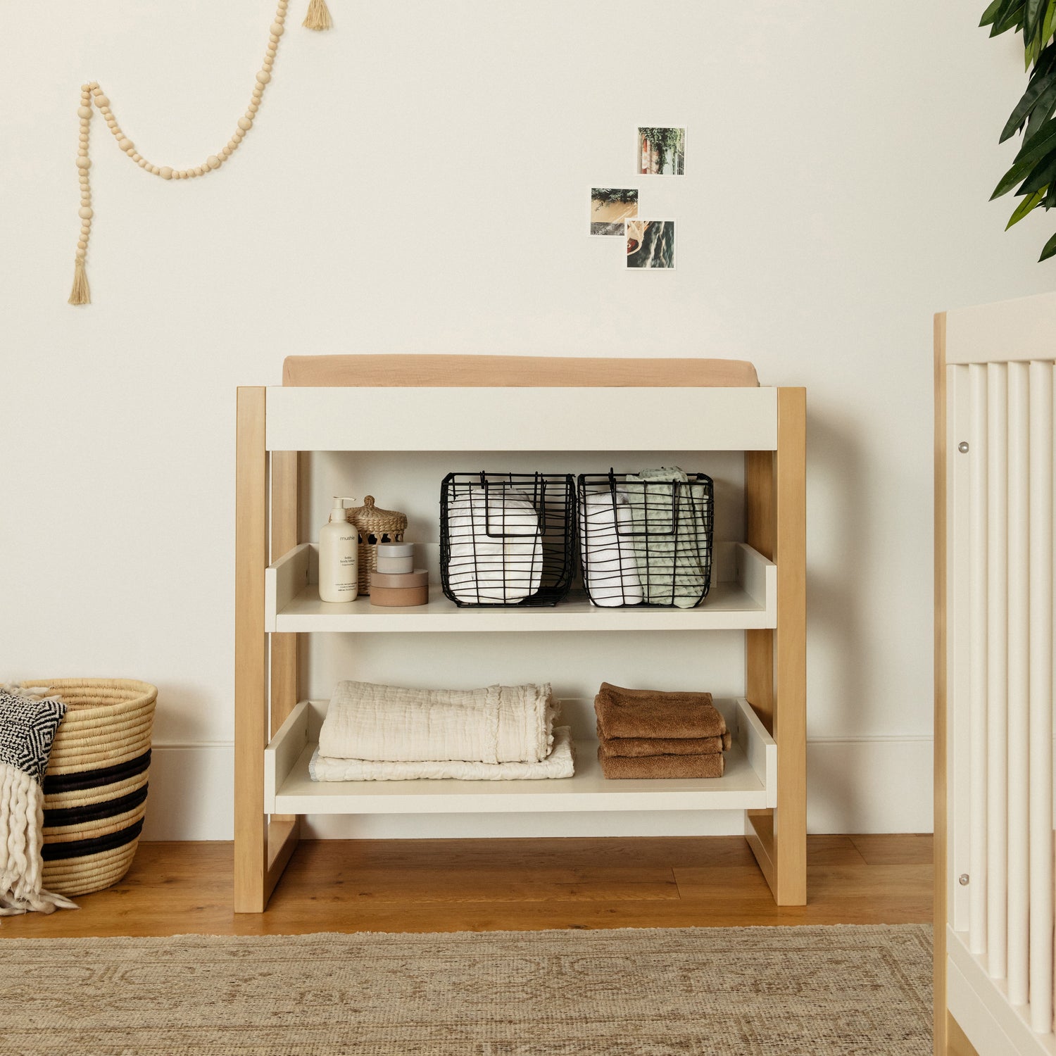 M23302RWHY,Nantucket Changing Table in Warm White/Honey