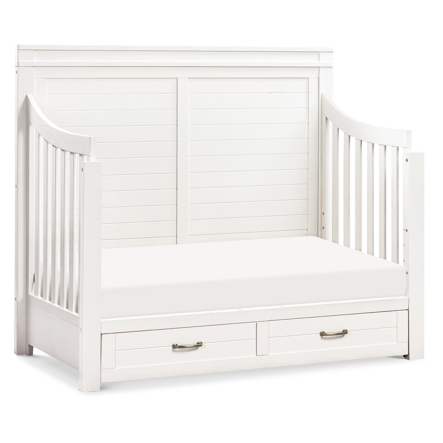 M21101HW,Wesley Farmhouse 4-in-1 Convertible Crib in Heirloom White