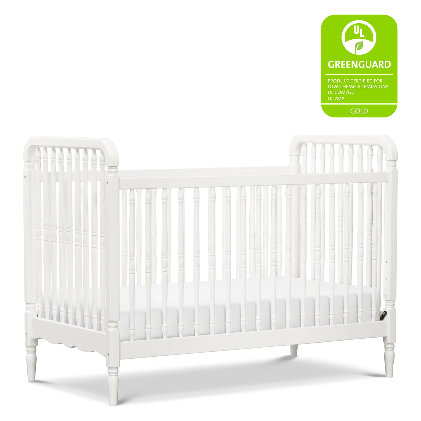 M7101RW,Liberty 3-in-1 Convertible Spindle Crib w/Toddler Bed Conversion Kit in Warm White