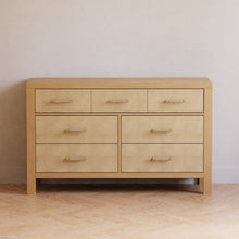 M24816HYPSEW,Eloise 7-Drawer Assembled Dresser in Honey & Performance Sand Eco-Weave