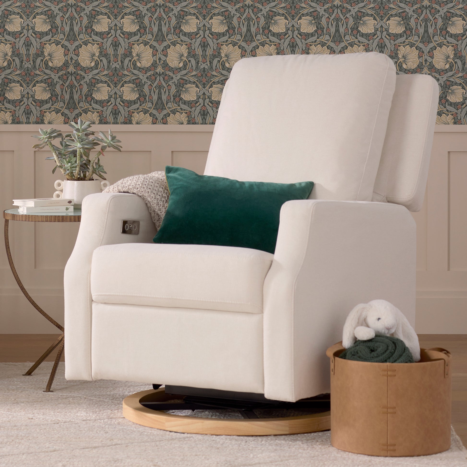 M22287PCMEW,Crewe Recliner and Swivel Glider in Performance Cream Eco-Weave