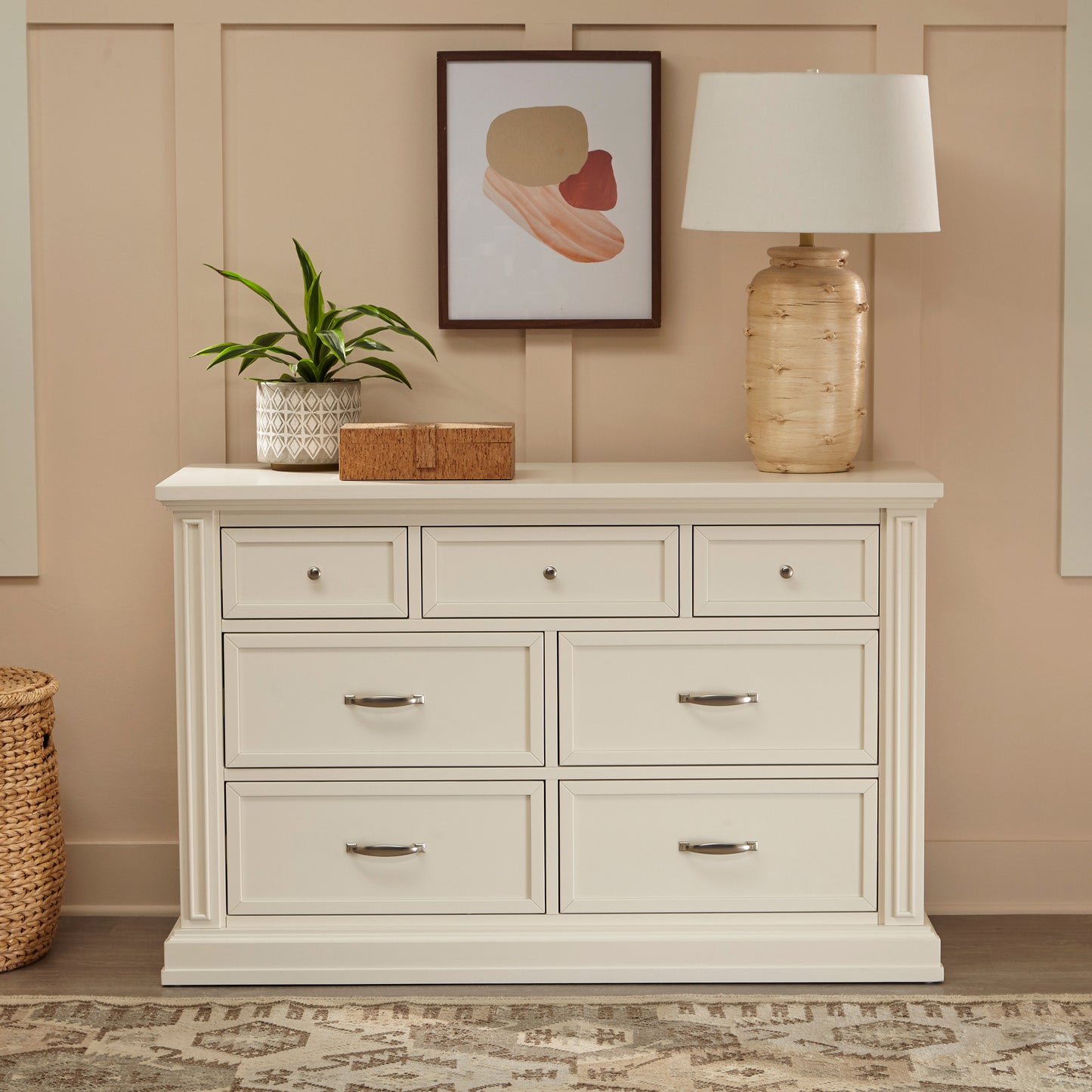 M18316RW,Durham 7-Drawer Dresser in Warm White