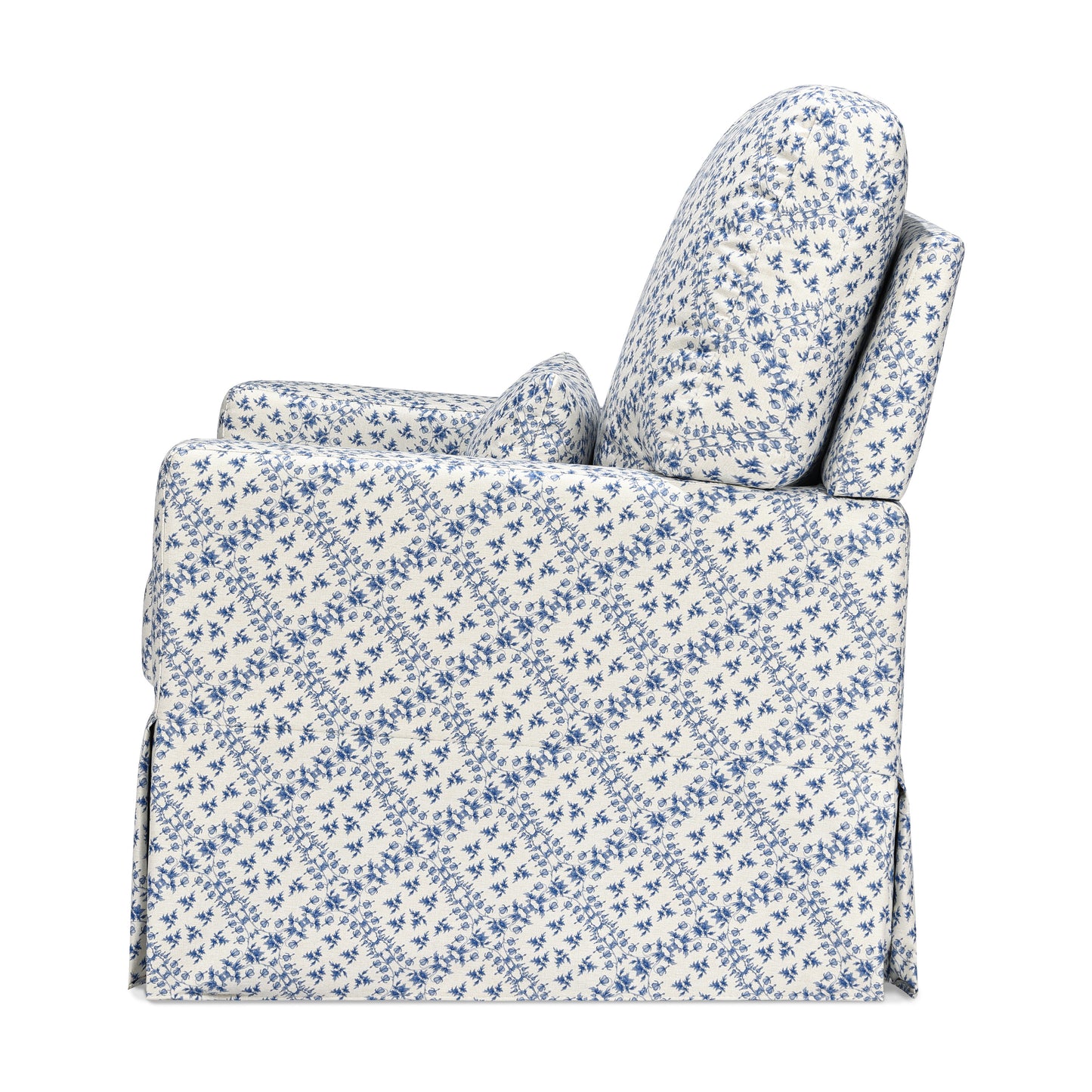 M21787BLT,Sarah Flint x Namesake Crawford Swivel Glider in Blue Lattice Performance Eco-Weave