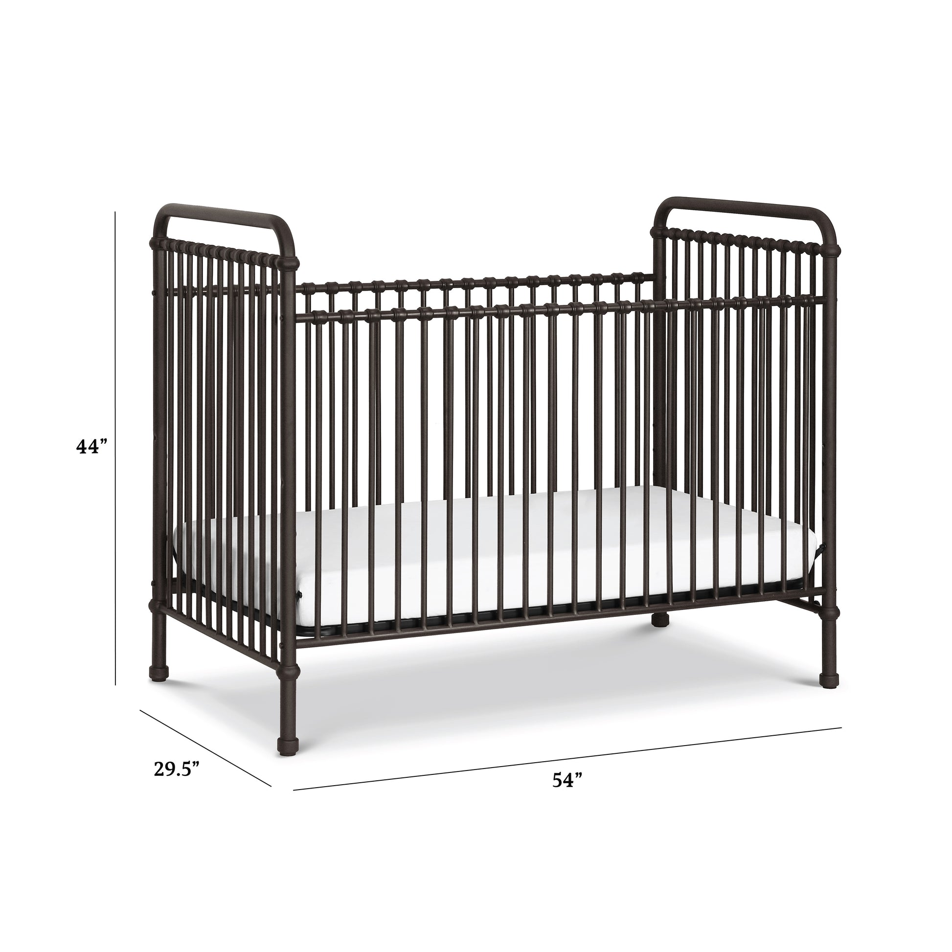 B15501UR,Abigail 3-in-1 Convertible Crib in Vintage Iron