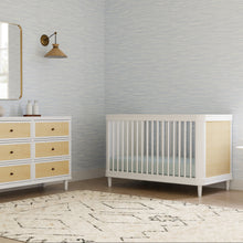 M23701RWHC,Marin with Cane 3-in-1 Convertible Crib in Warm White and Honey Cane