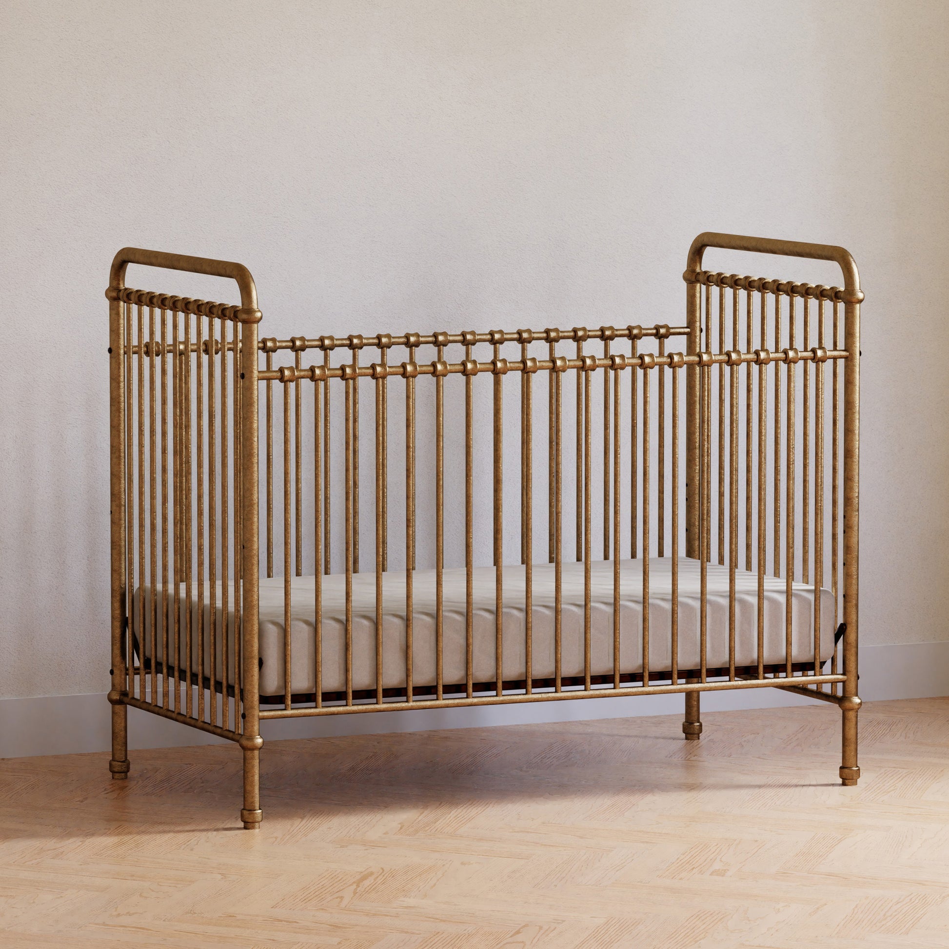 M15501VG,Abigail 3-in-1 Convertible Crib in Vintage Gold