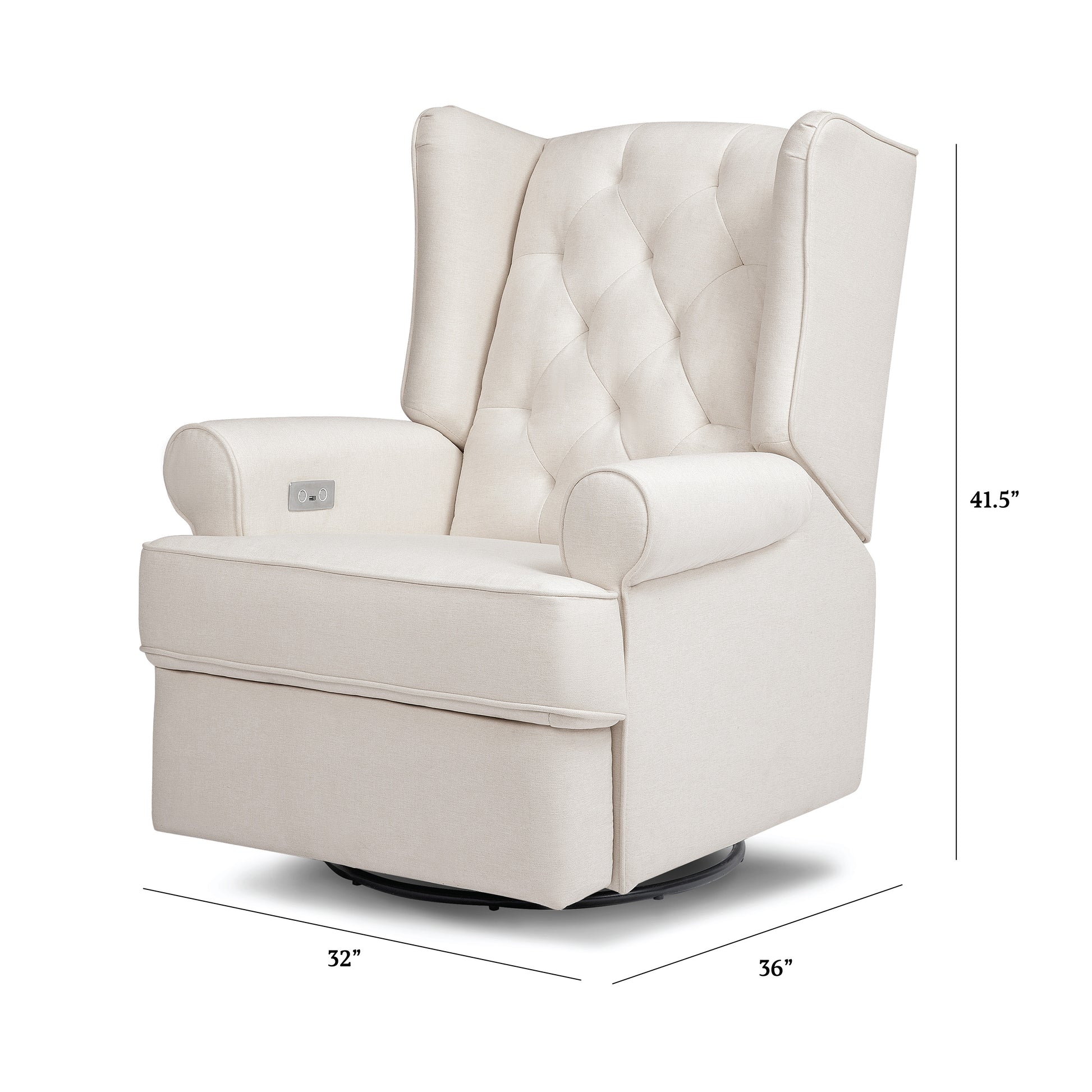 M21987PCMEW,Harbour Power Recliner in Performance Cream Eco-Weave